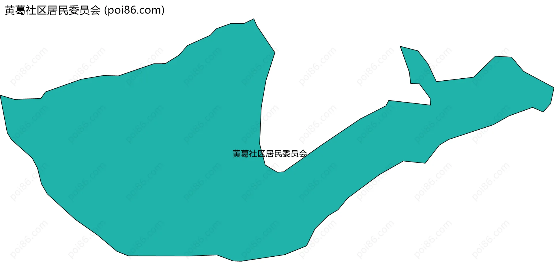 黄葛社区居民委员会边界地图
