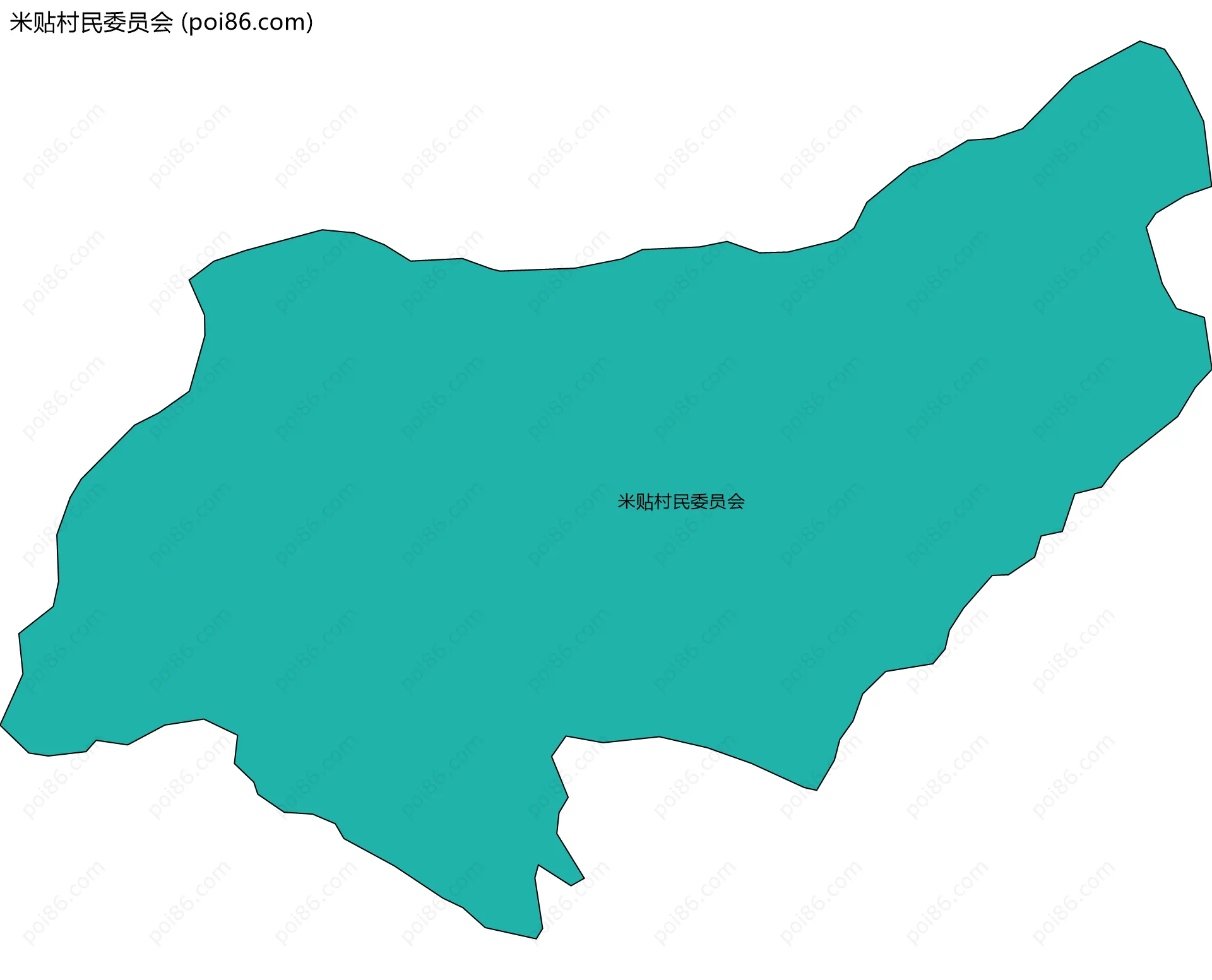 米贴村民委员会边界地图