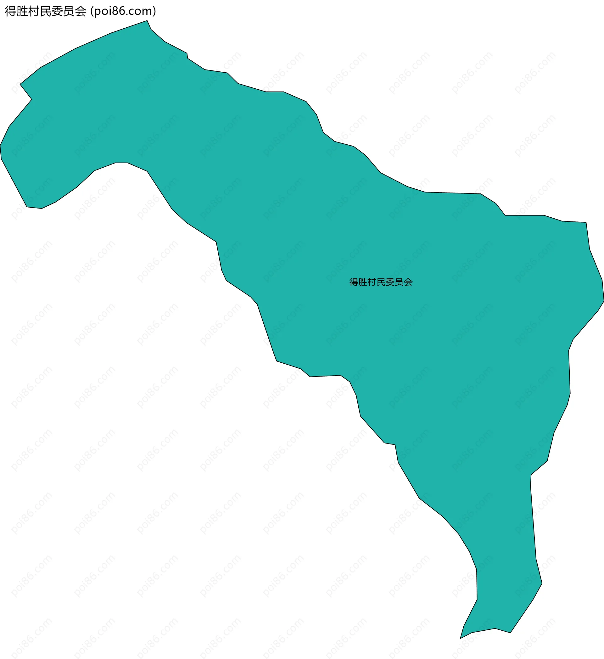 得胜村民委员会边界地图