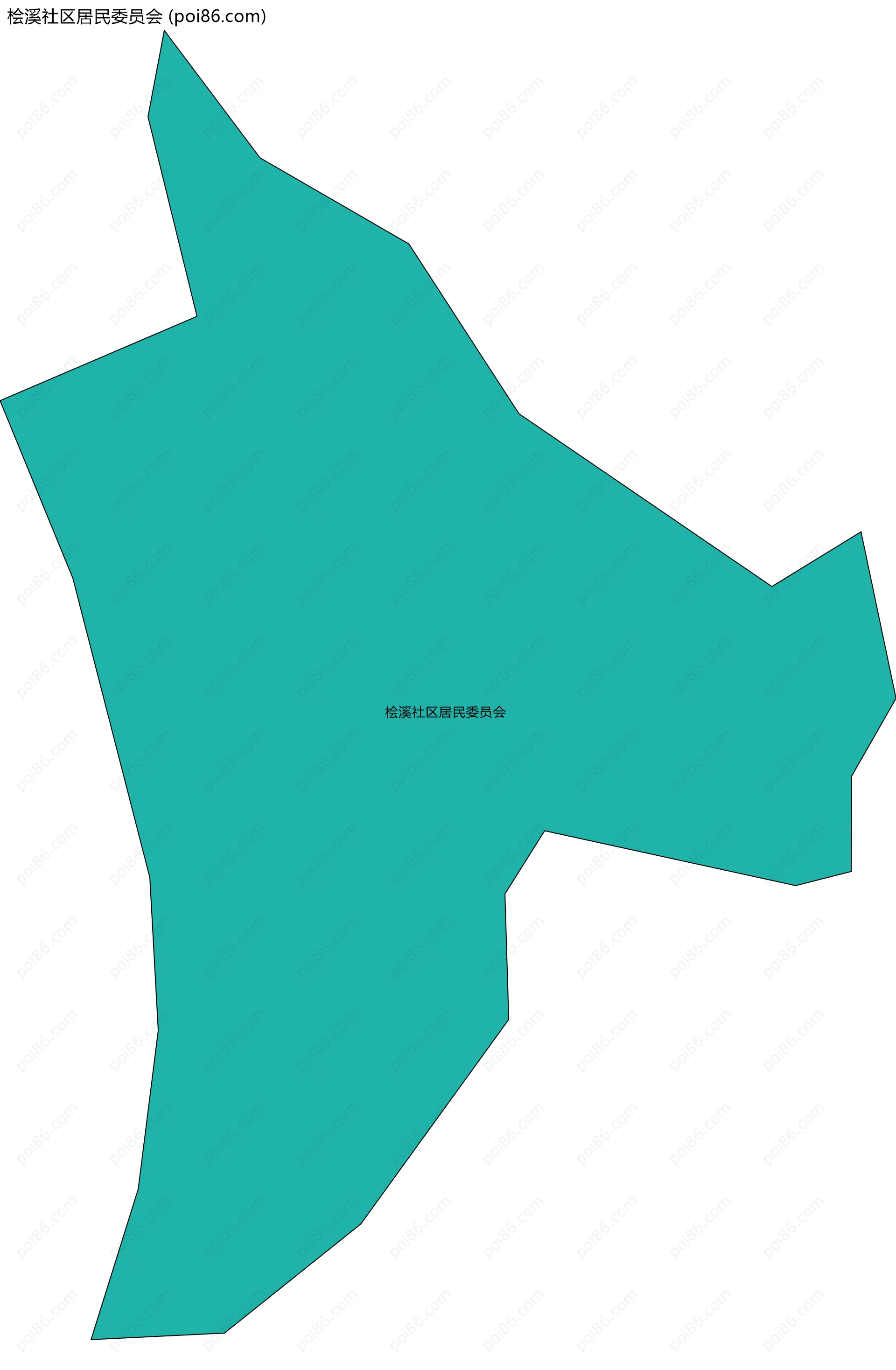 桧溪社区居民委员会边界地图