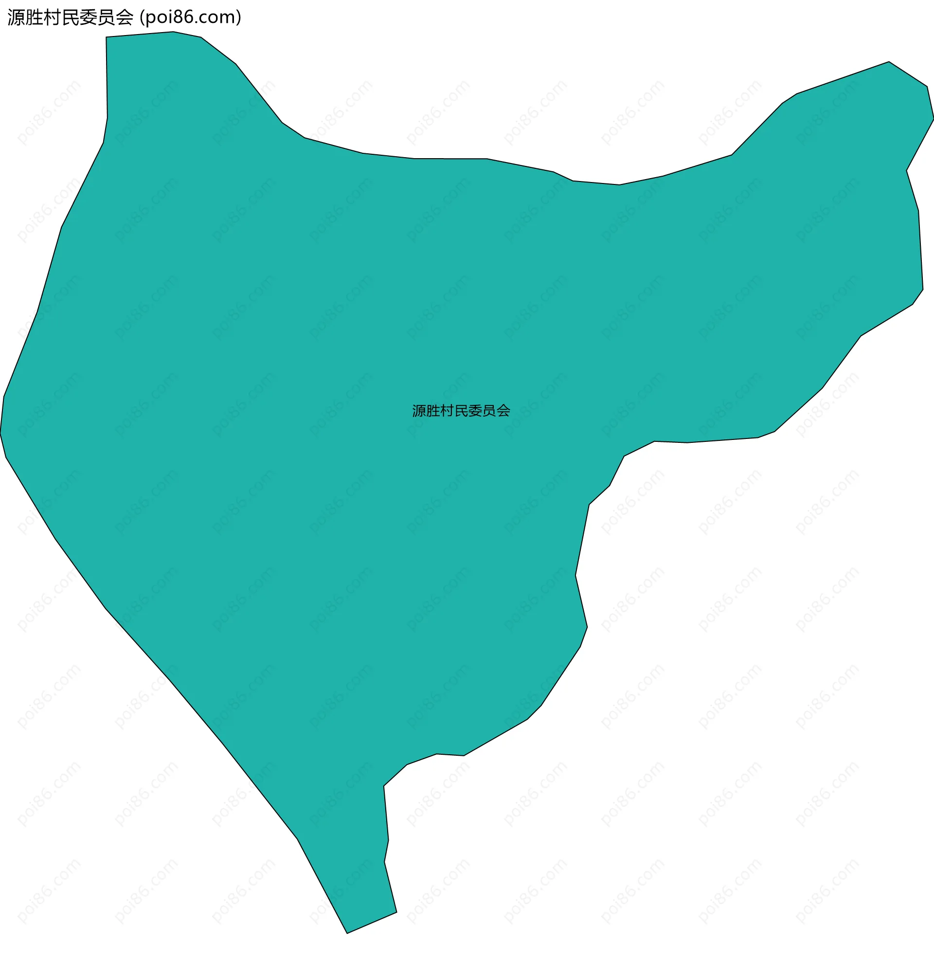 源胜村民委员会边界地图