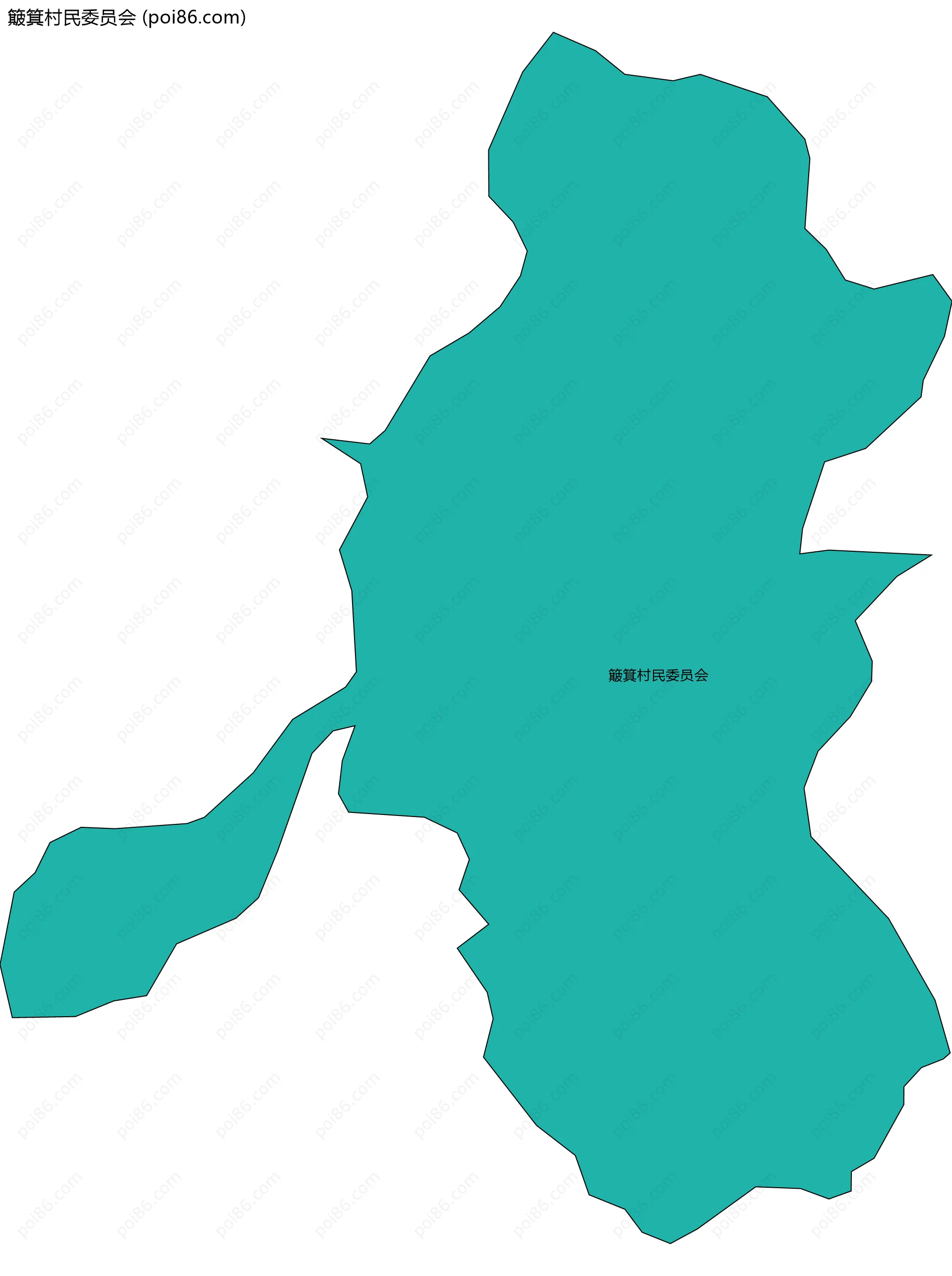 簸箕村民委员会边界地图