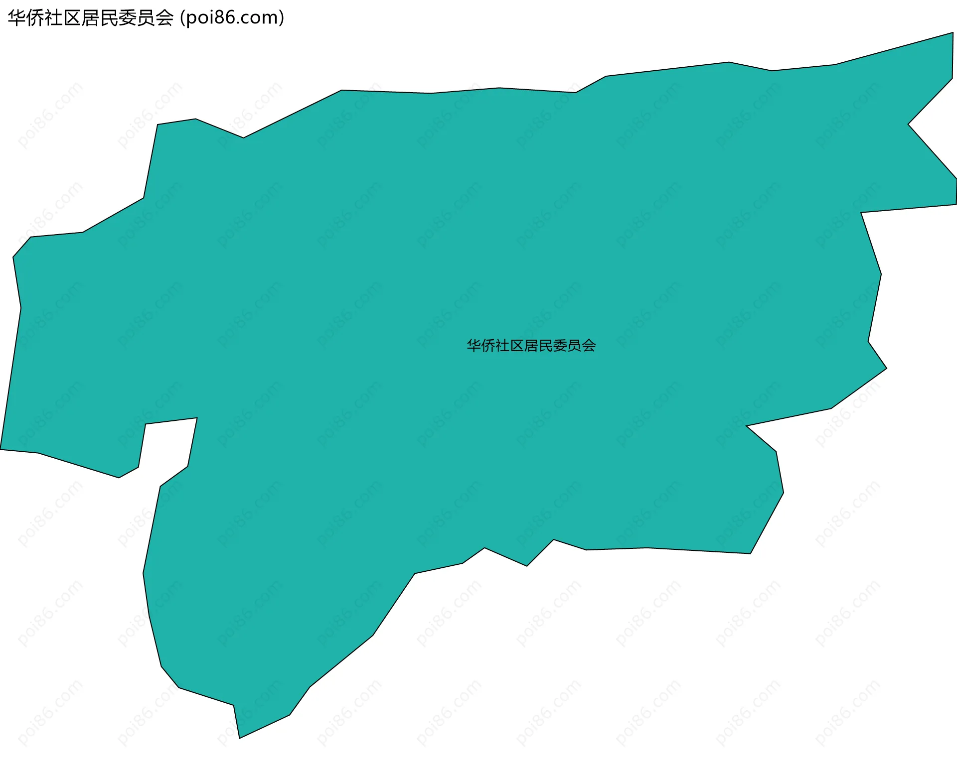 华侨社区居民委员会边界地图