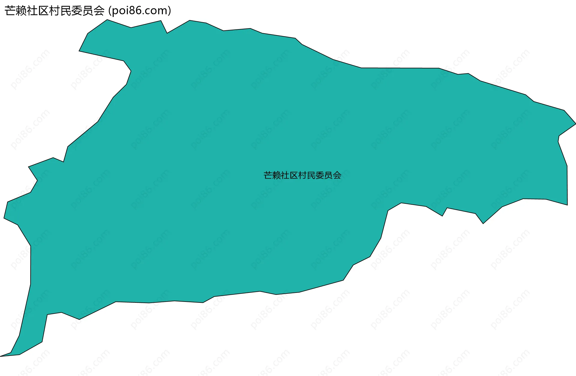 芒赖社区村民委员会边界地图