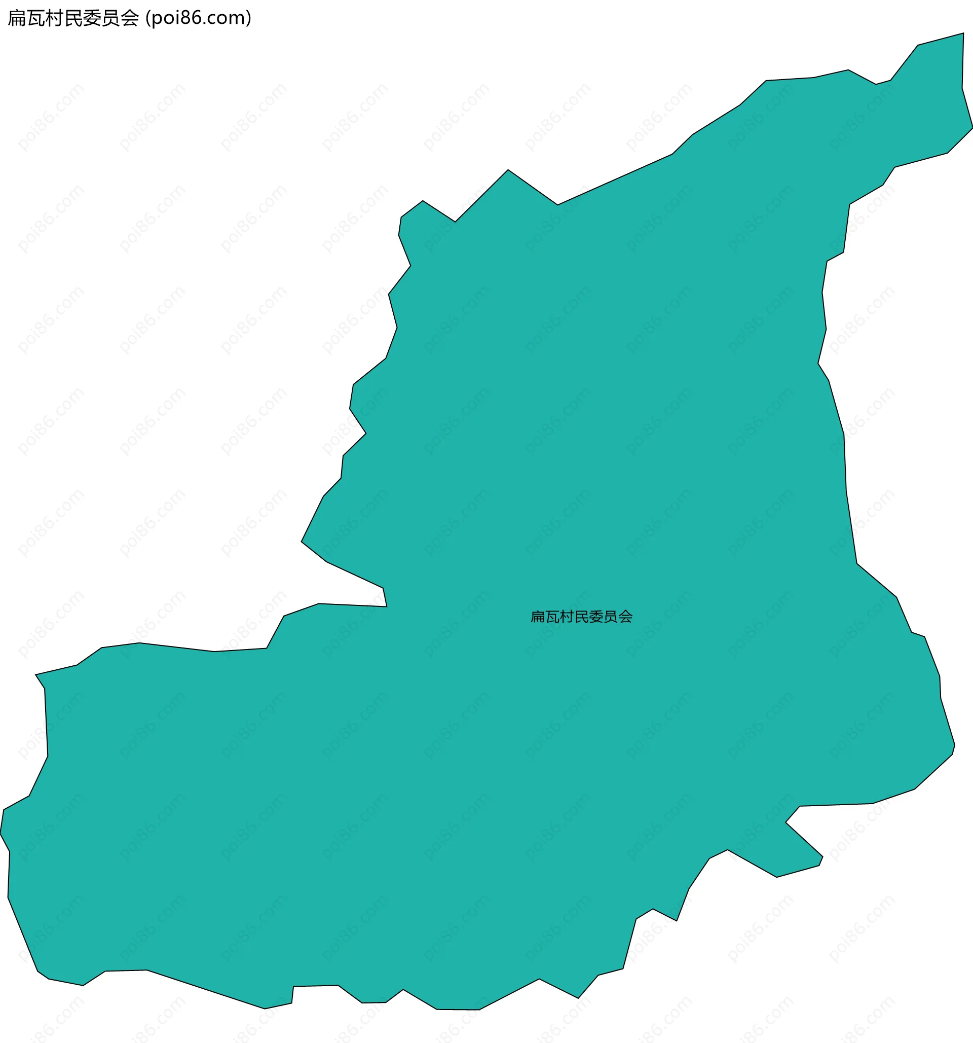 扁瓦村民委员会边界地图