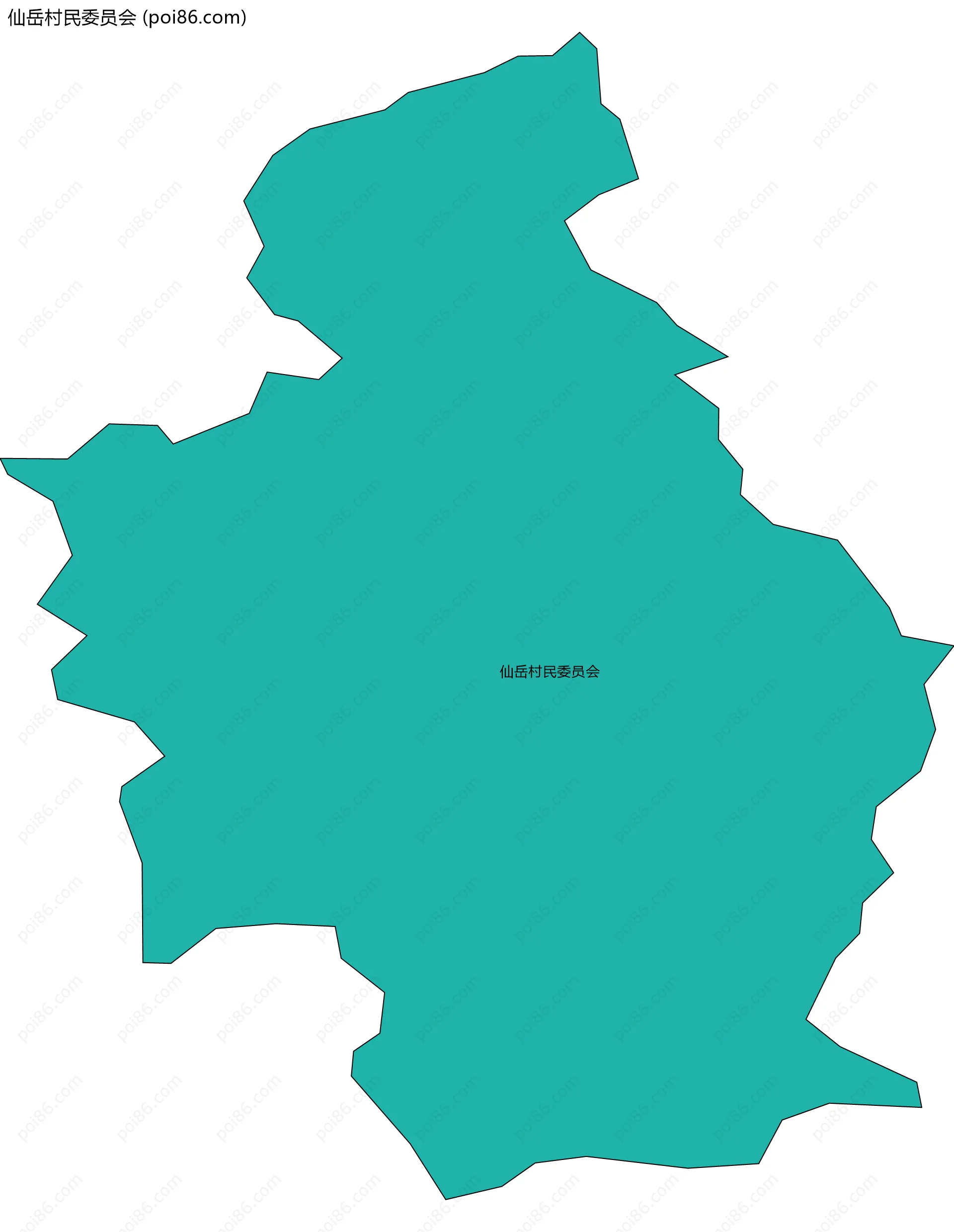 仙岳村民委员会边界地图