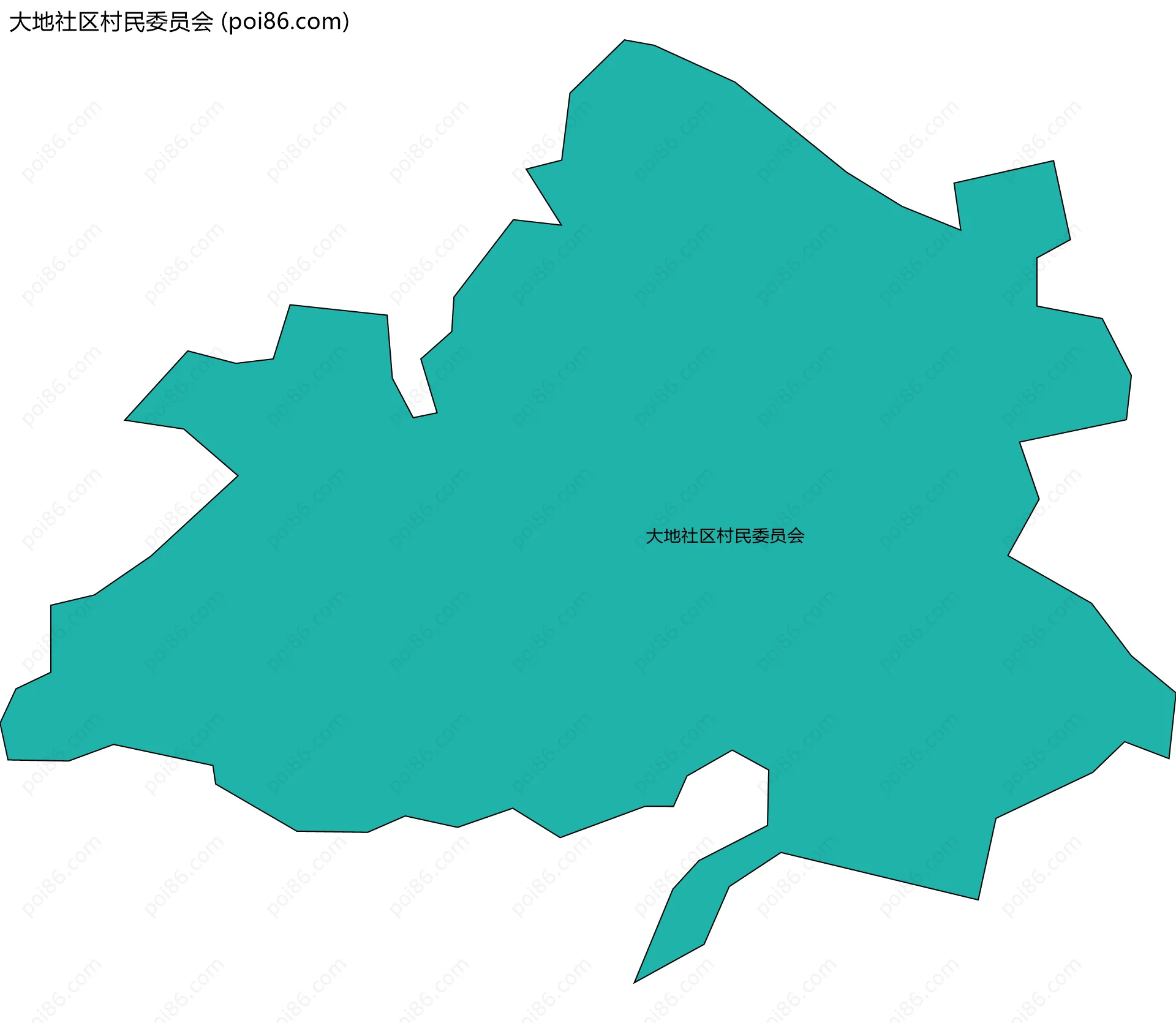 大地社区村民委员会边界地图