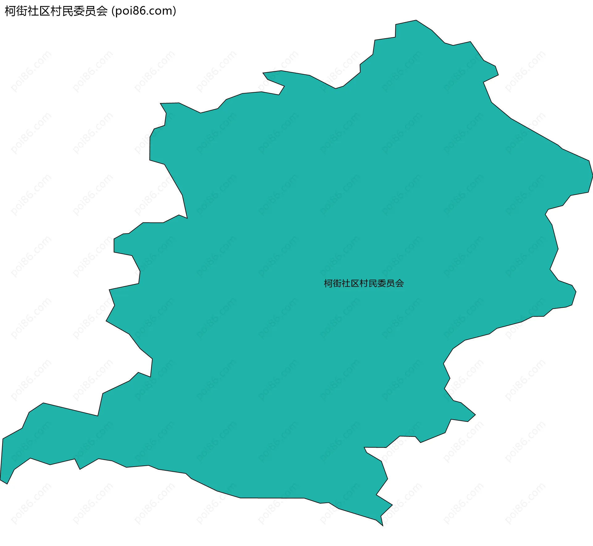 柯街社区村民委员会边界地图