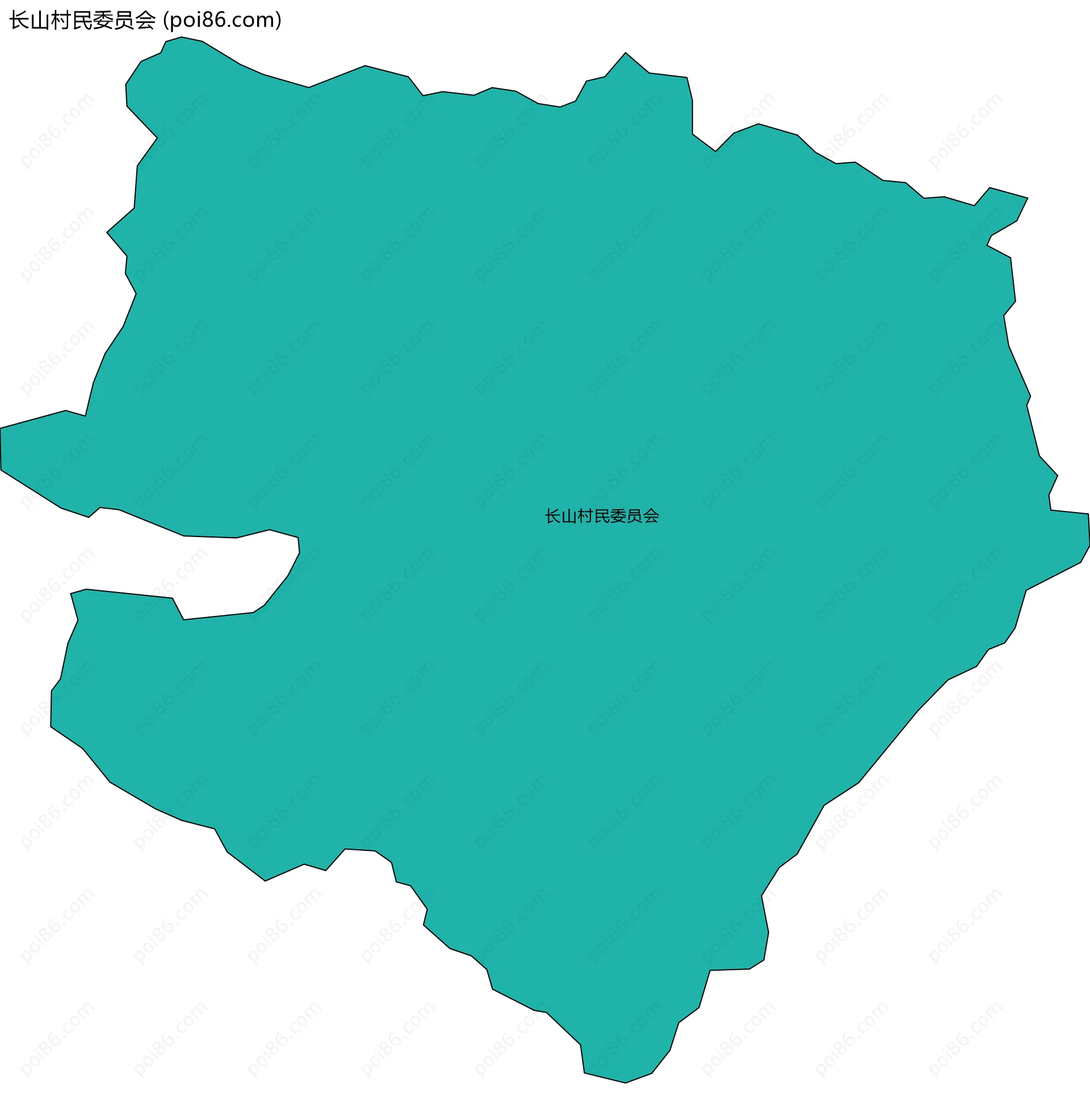 长山村民委员会边界地图