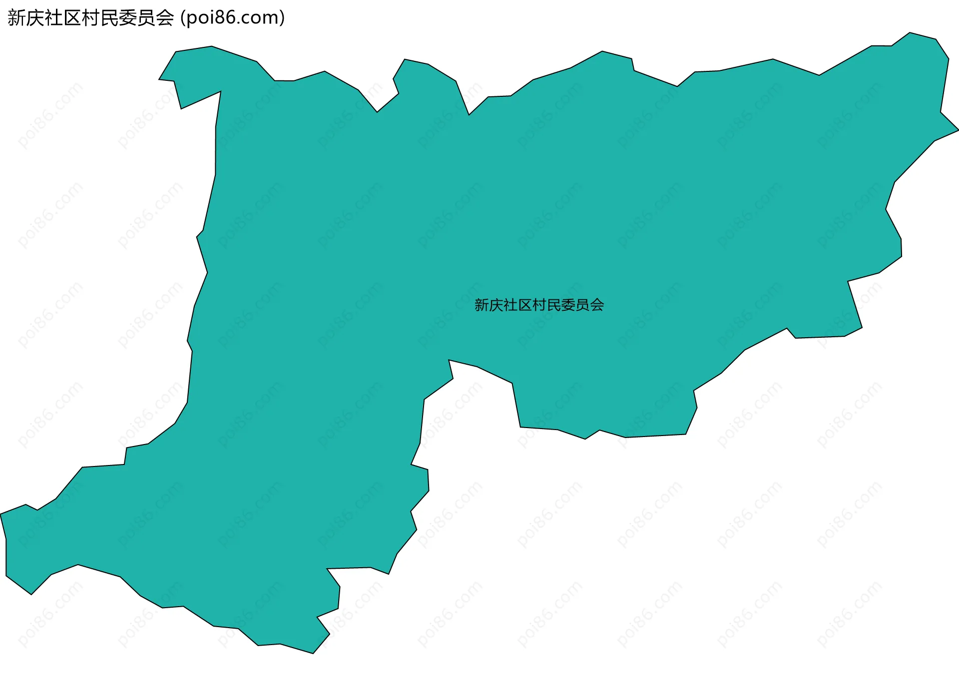 新庆社区村民委员会边界地图