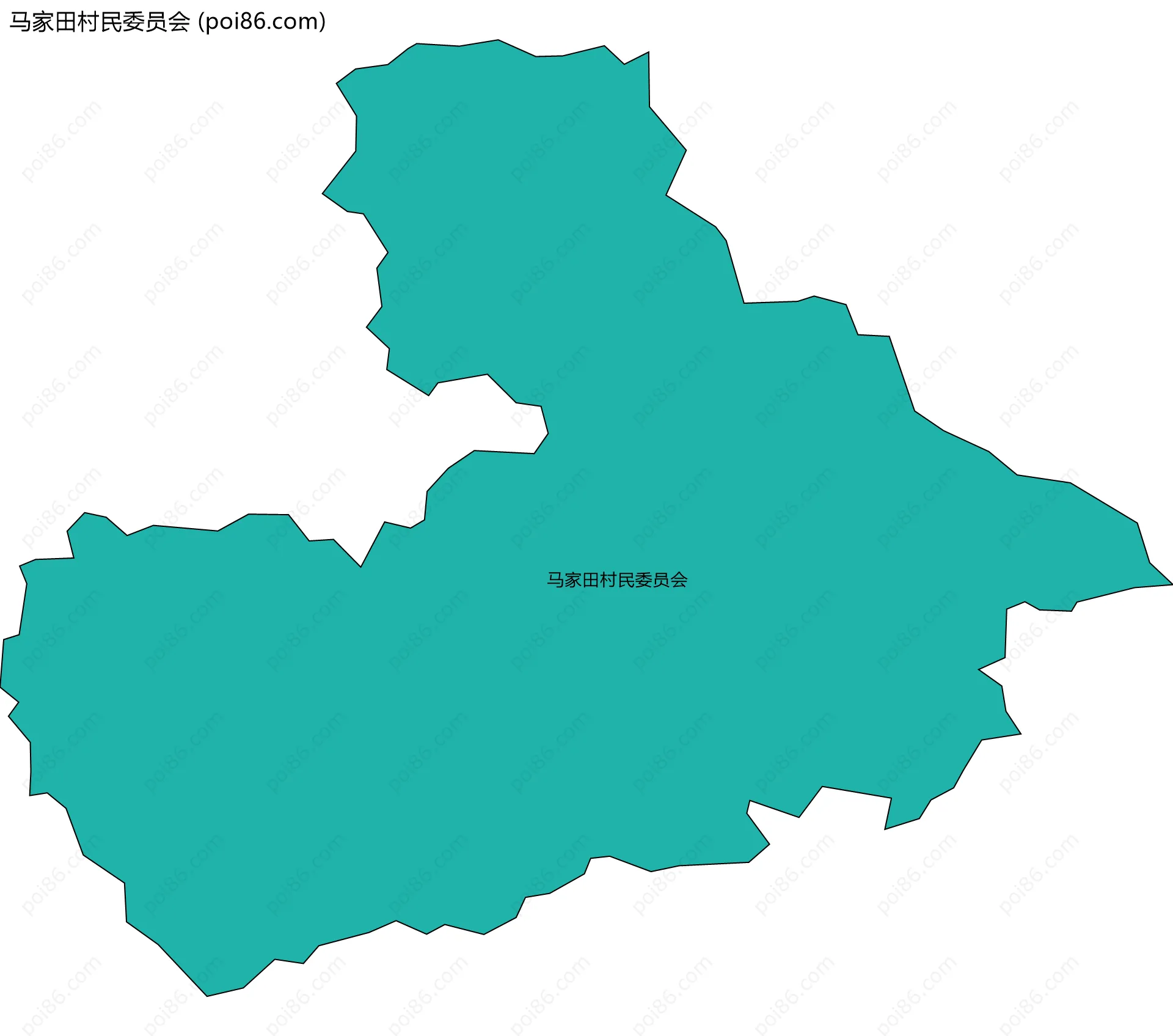 马家田村民委员会边界地图