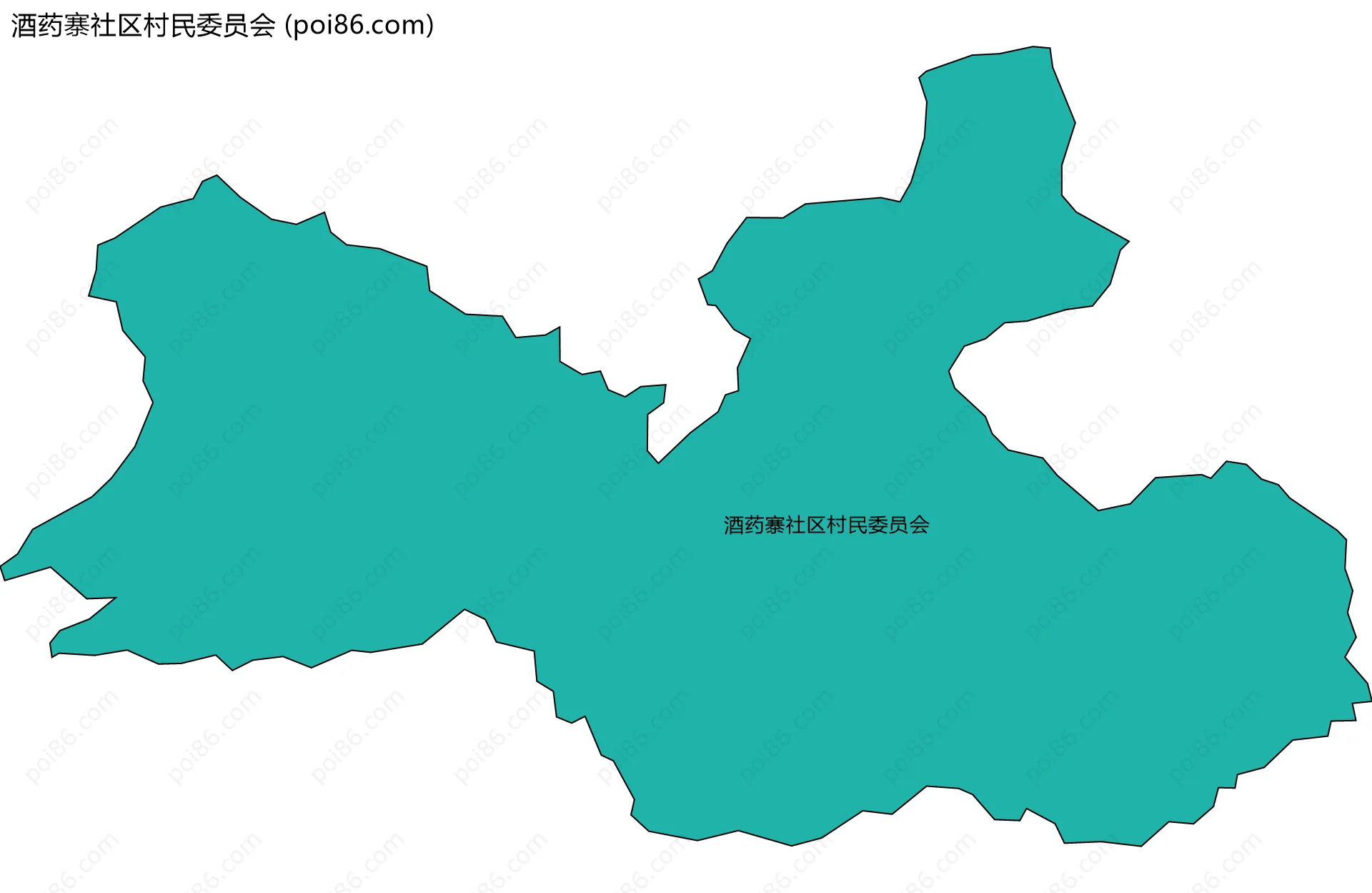 酒药寨社区村民委员会边界地图