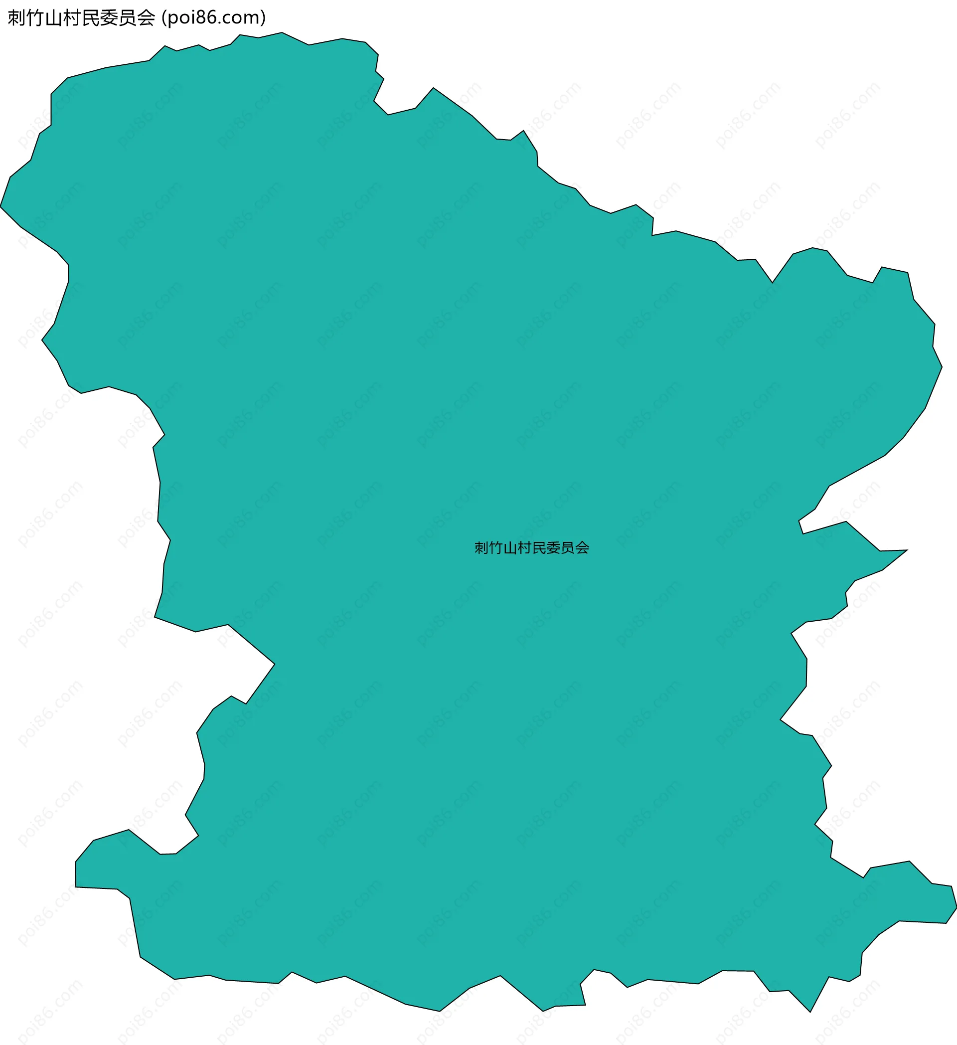 刺竹山村民委员会边界地图