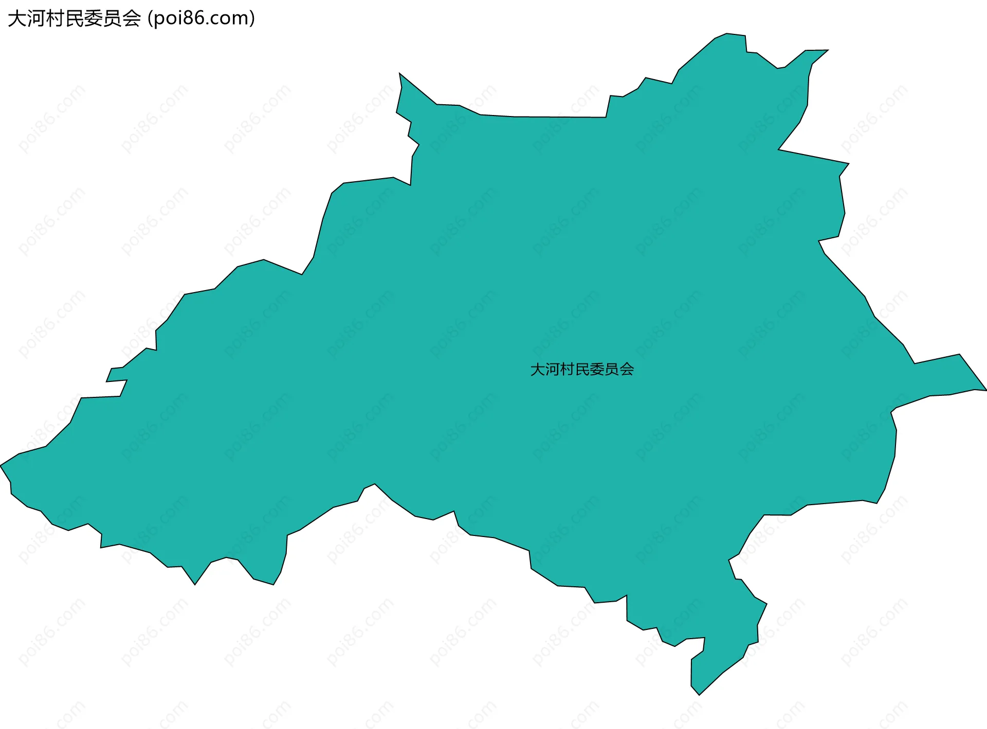 大河村民委员会边界地图