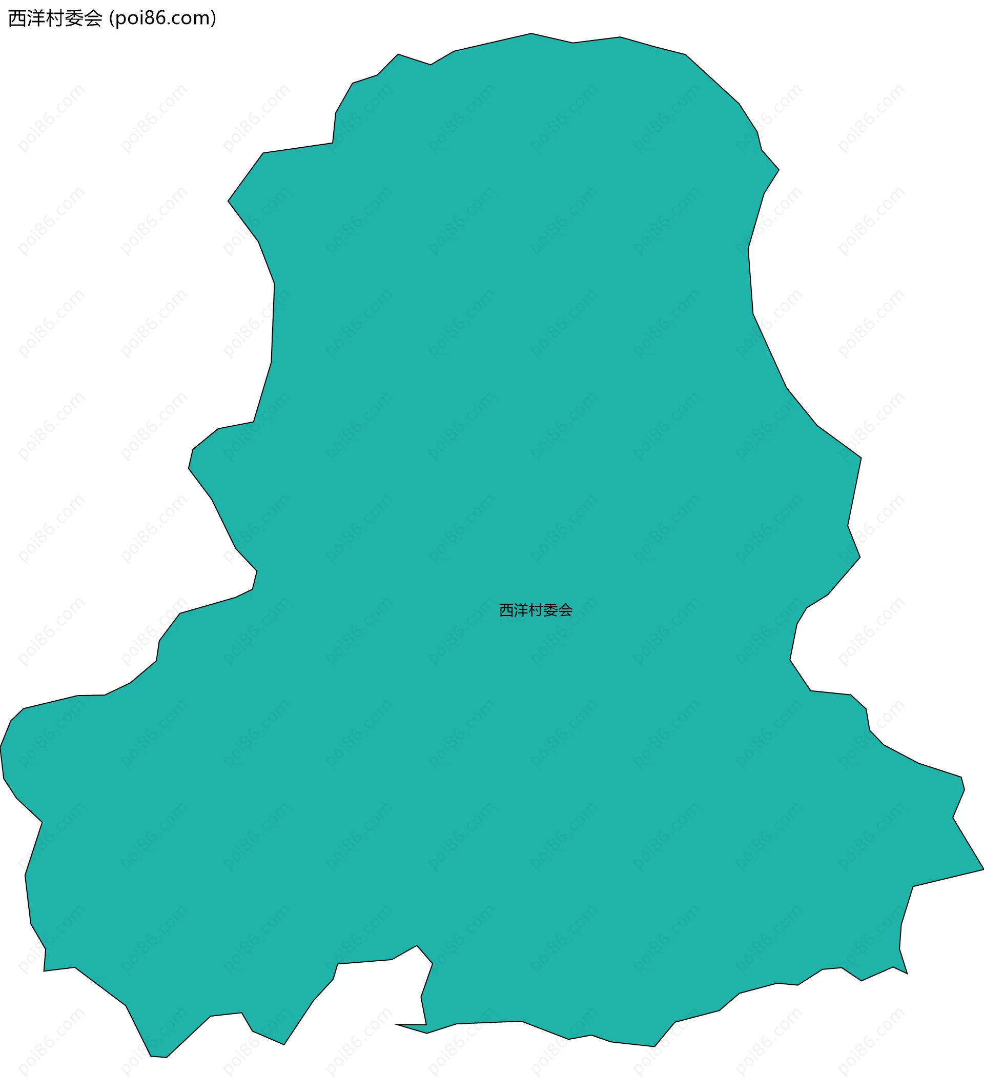 西洋村委会边界地图