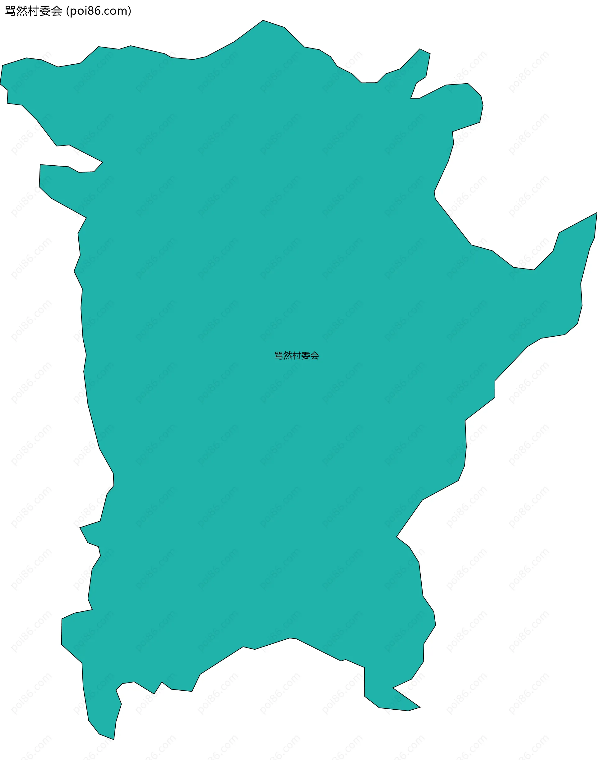 骂然村委会边界地图