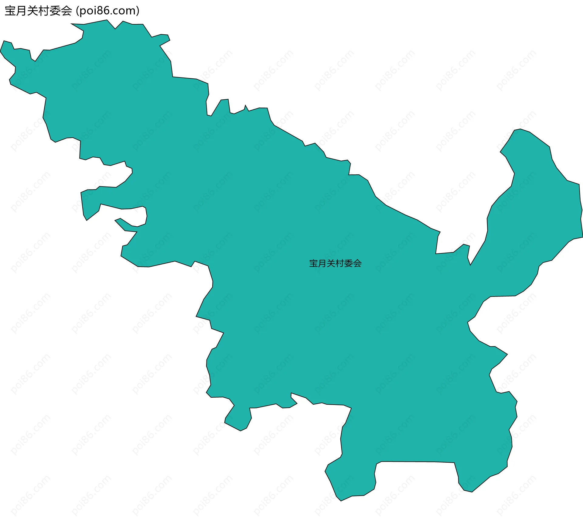 宝月关村委会边界地图
