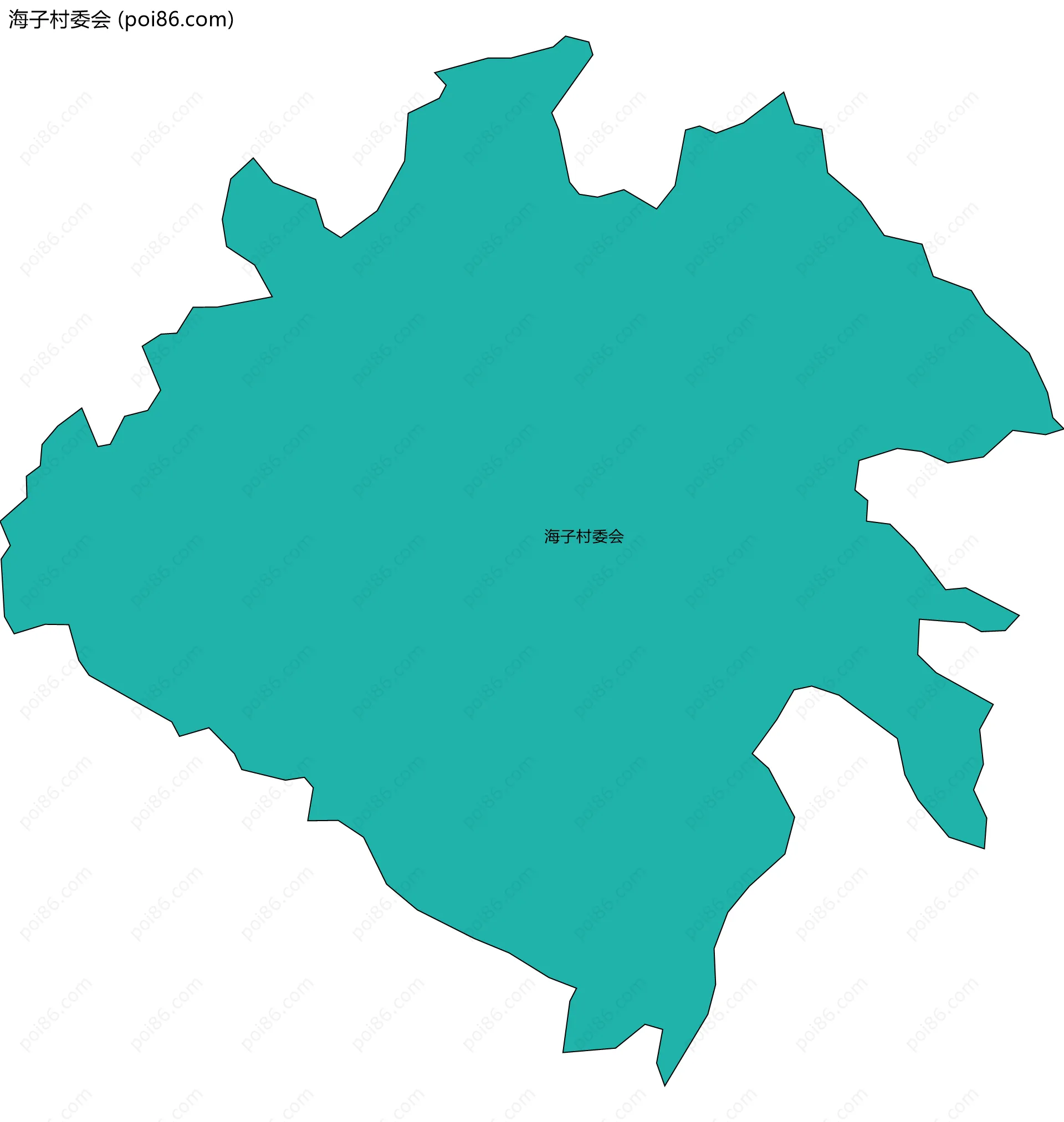 海子村委会边界地图