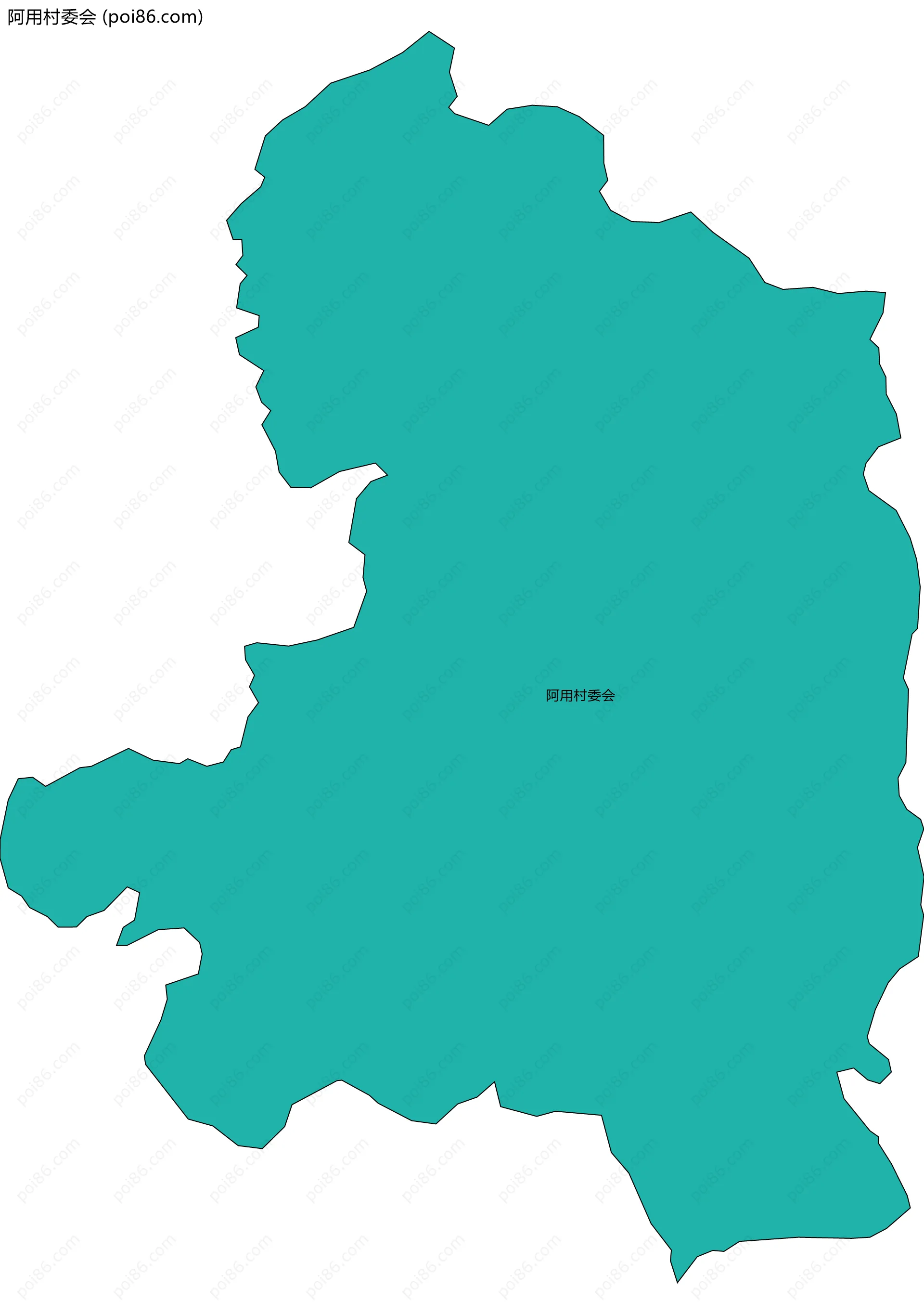 阿用村委会边界地图