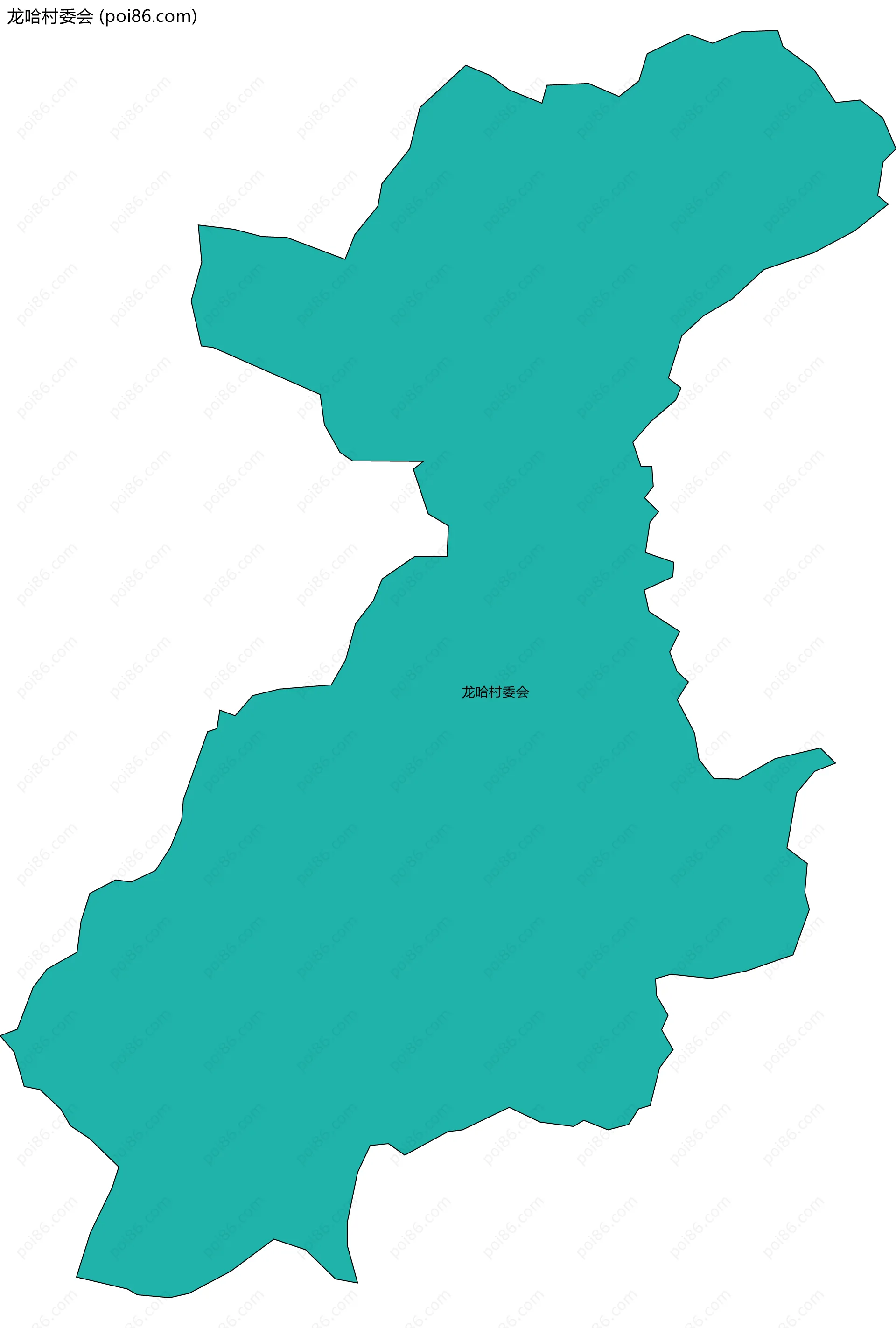 龙哈村委会边界地图