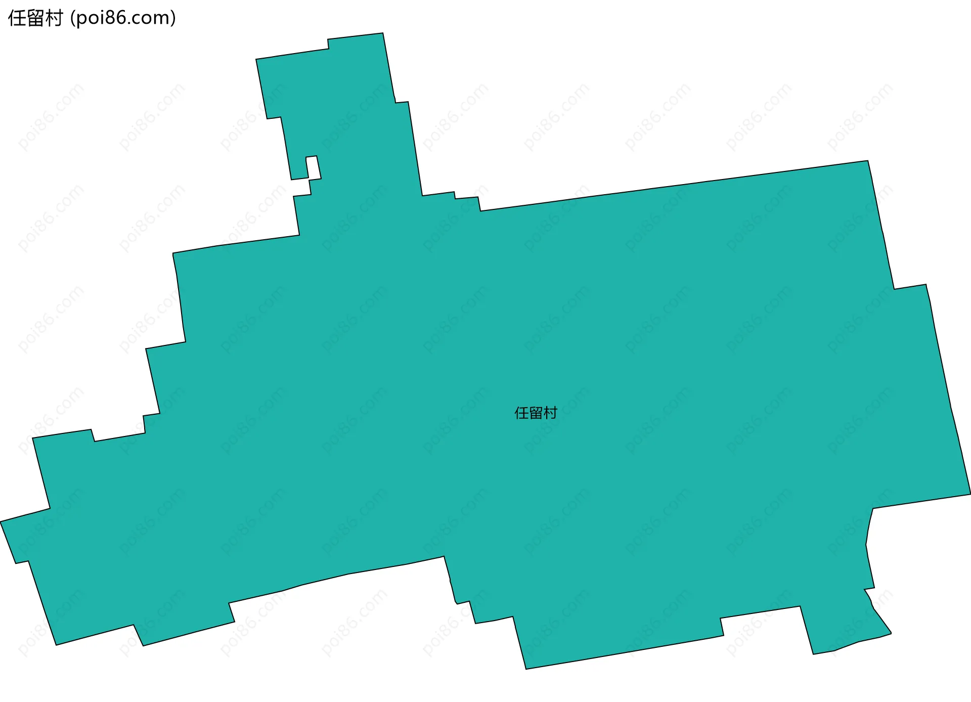 任留村边界地图