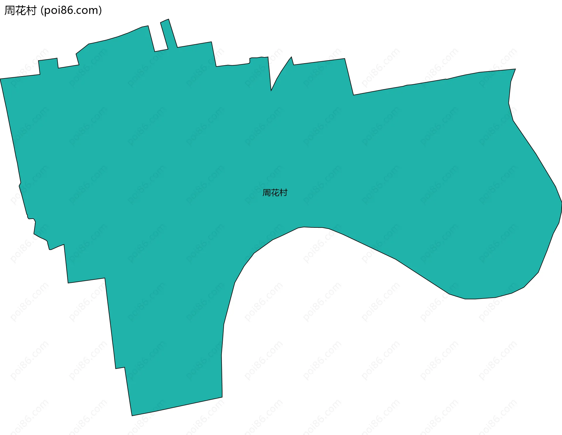 周花村边界地图