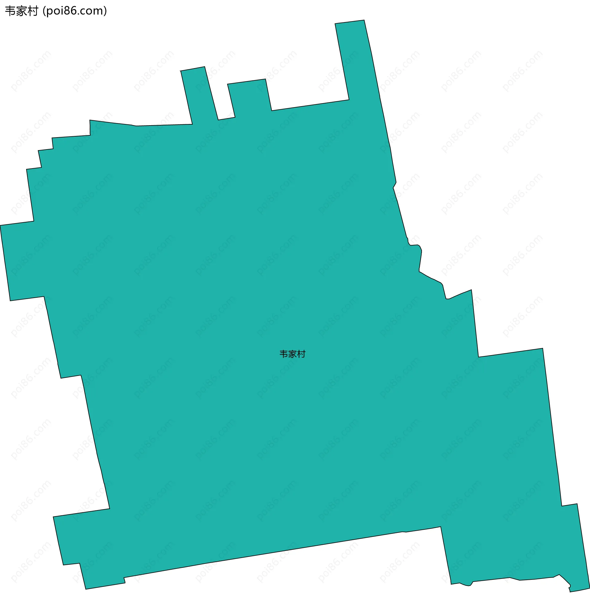 韦家村边界地图