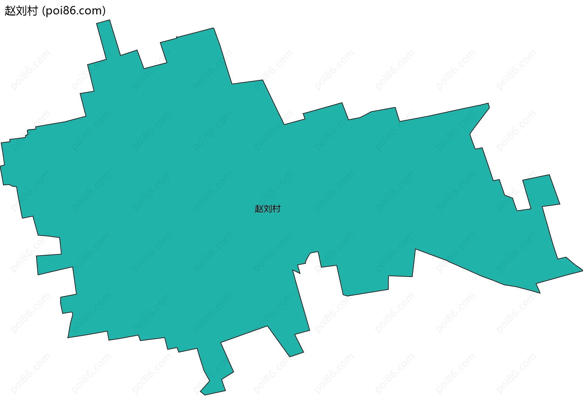 赵刘村边界地图