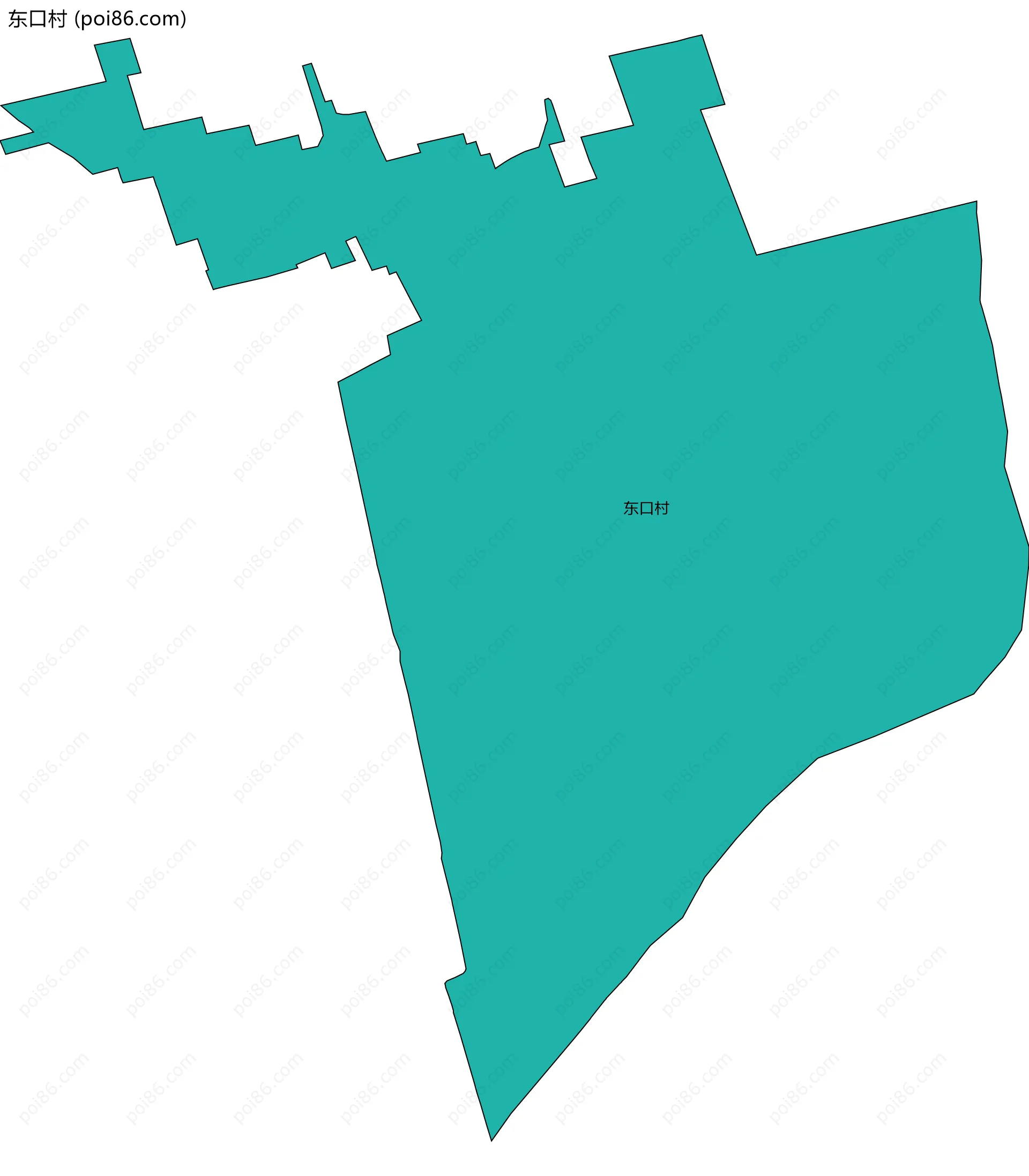 东口村边界地图