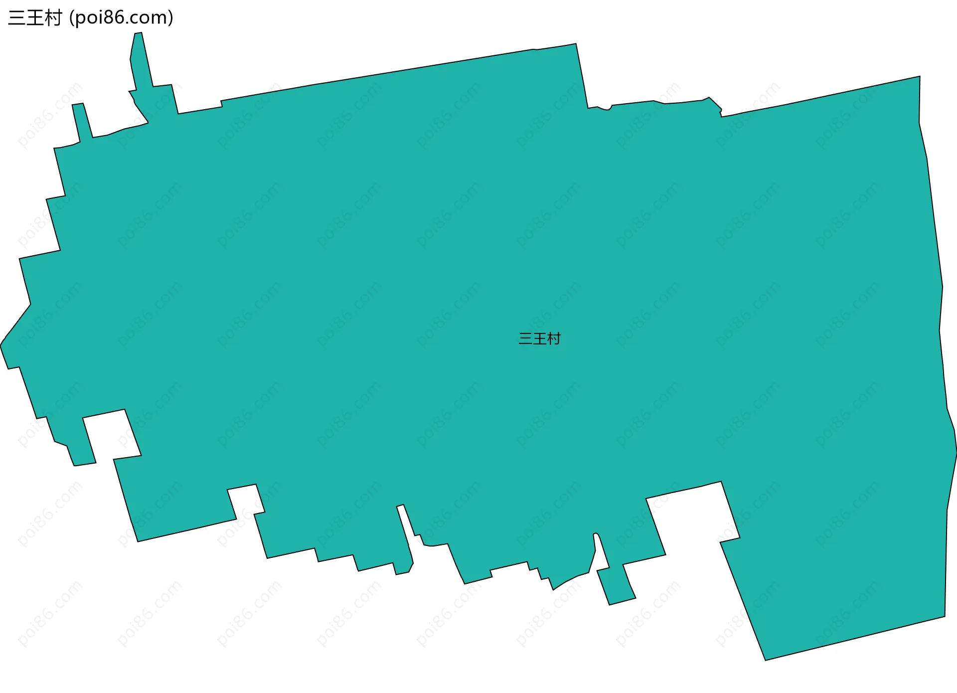 三王村边界地图