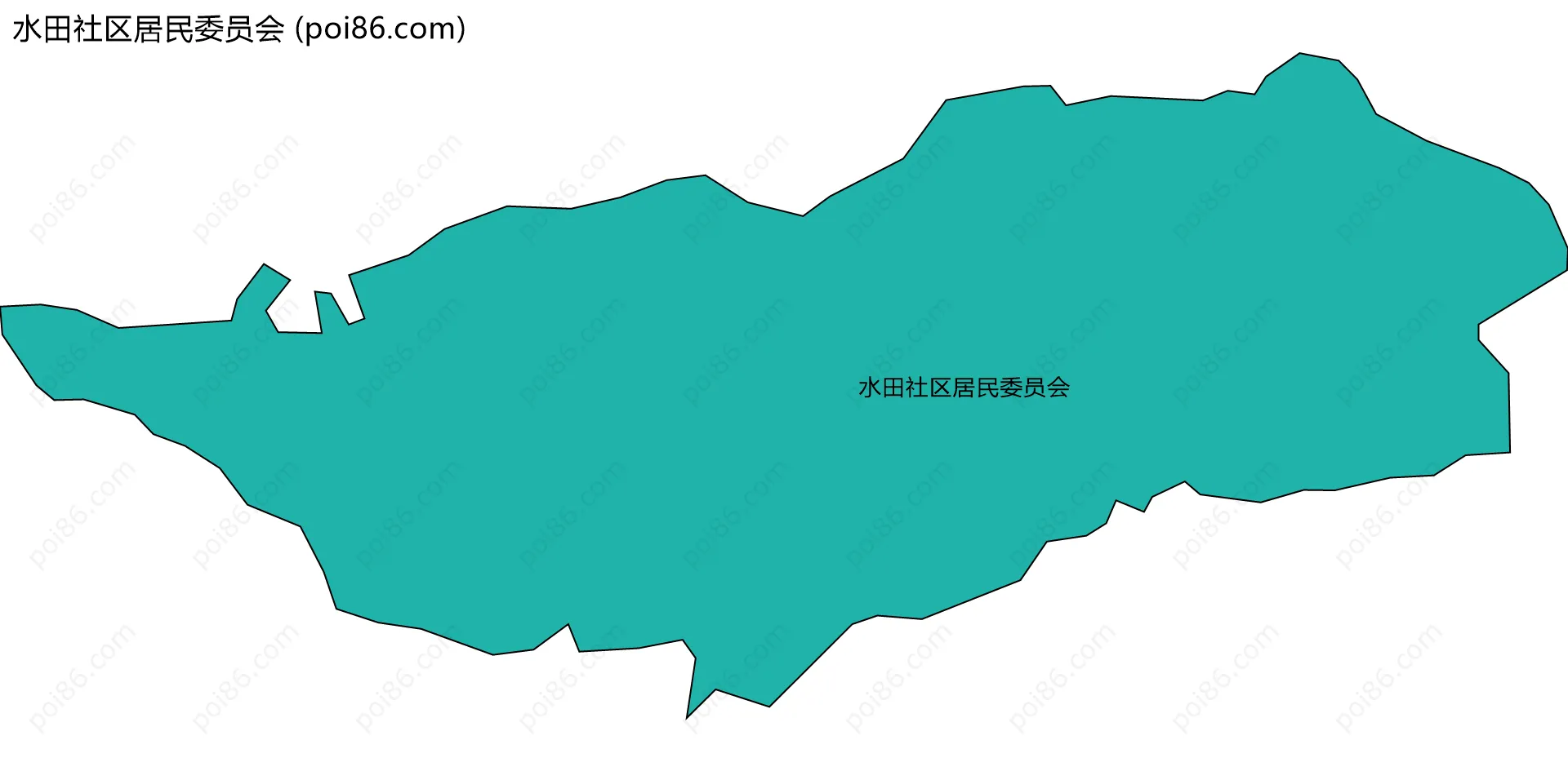 水田社区居民委员会边界地图