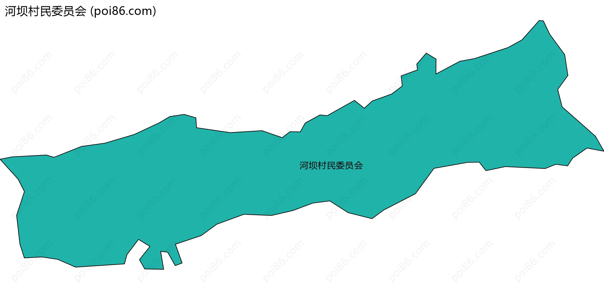 河坝村民委员会边界地图