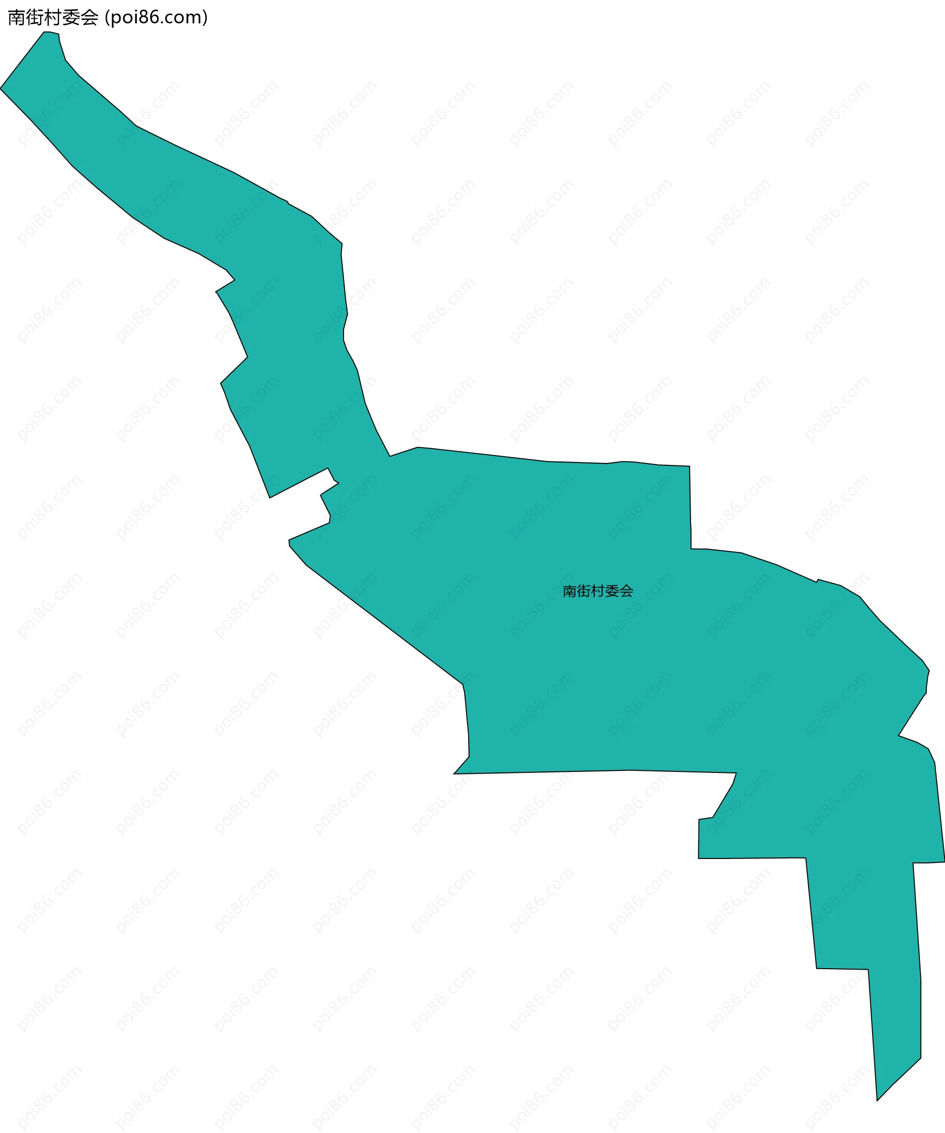 南街村委会边界地图