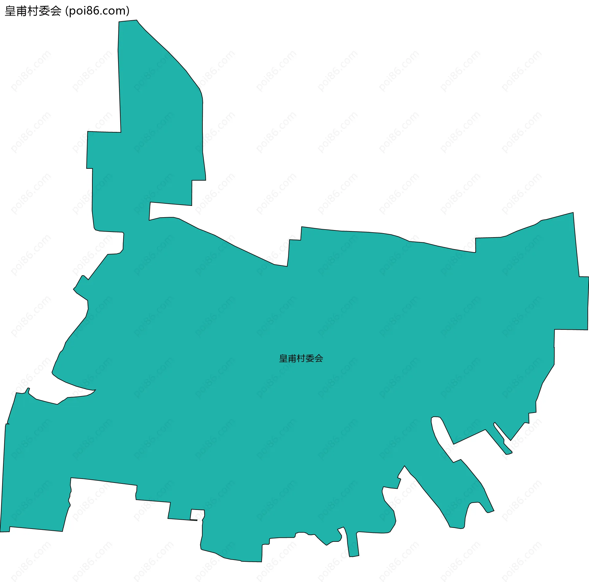 皇甫村委会边界地图