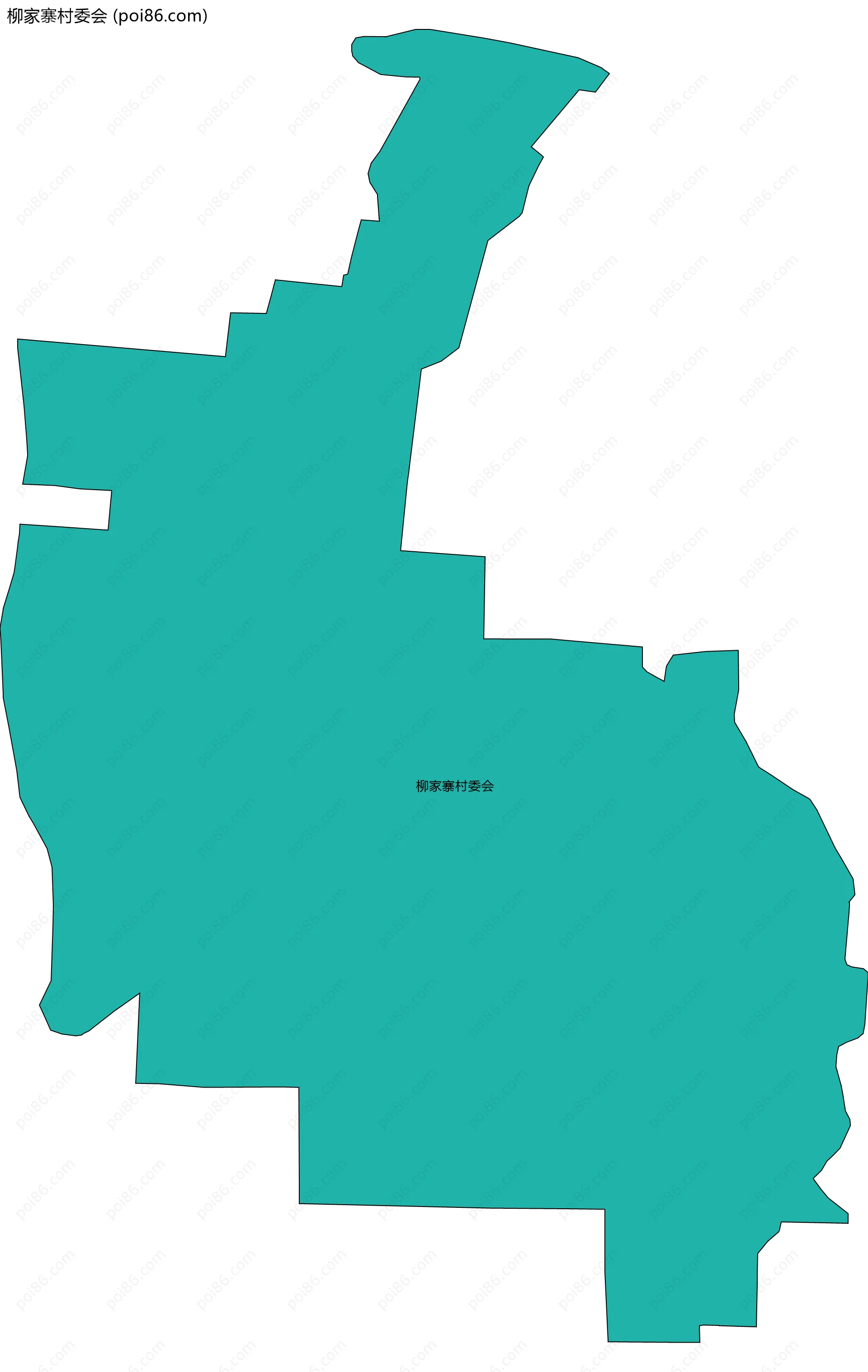 柳家寨村委会边界地图