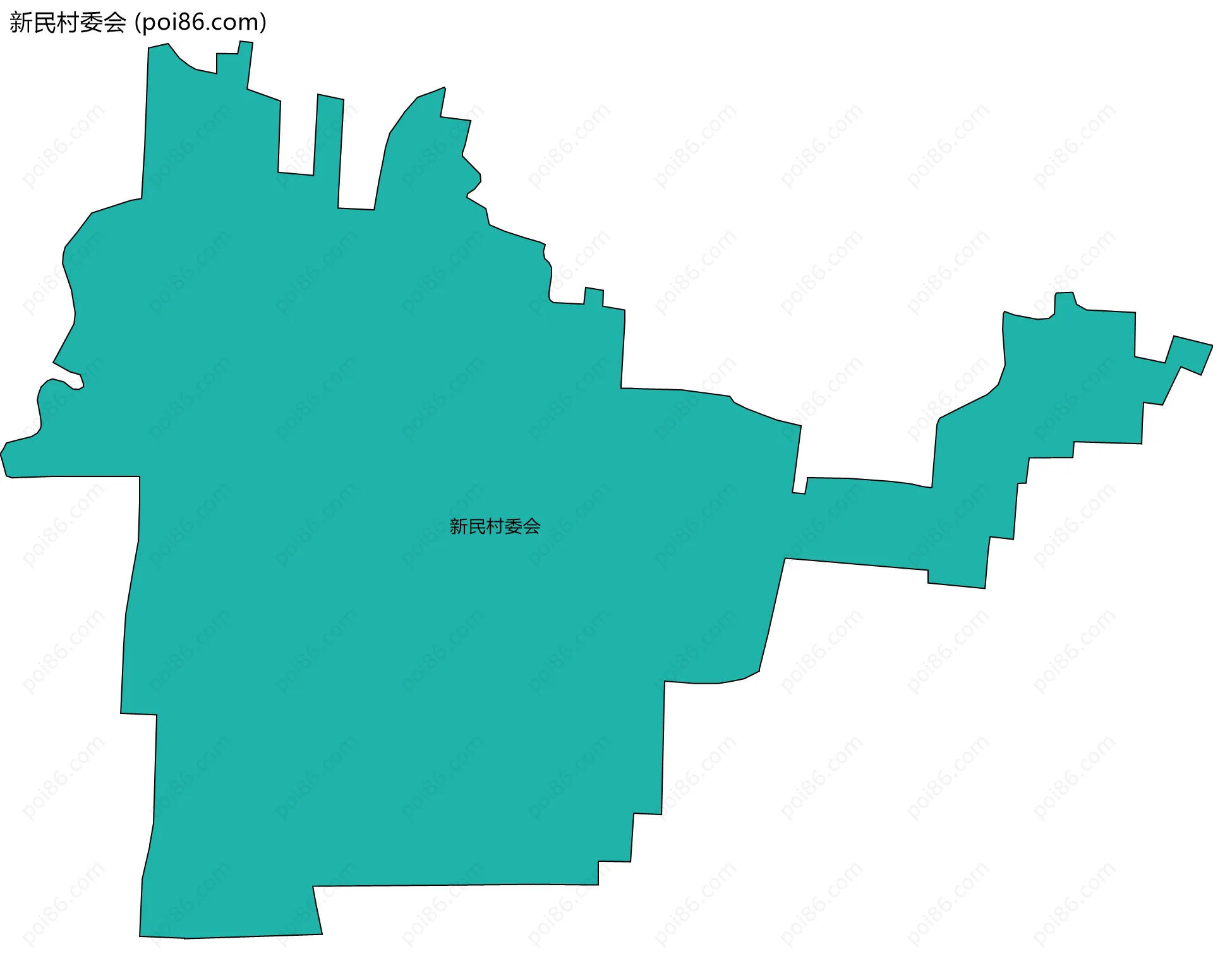 新民村委会边界地图