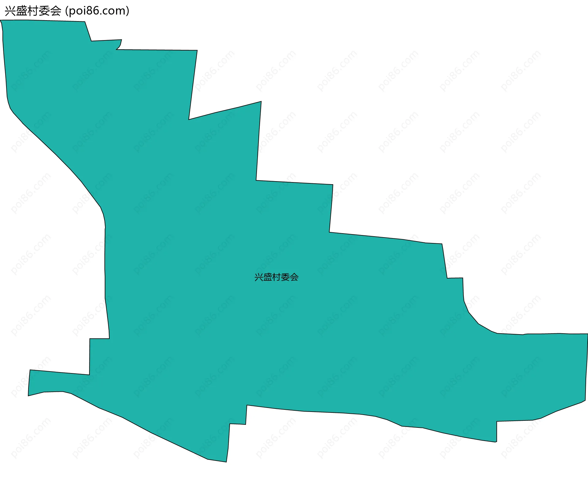 兴盛村委会边界地图