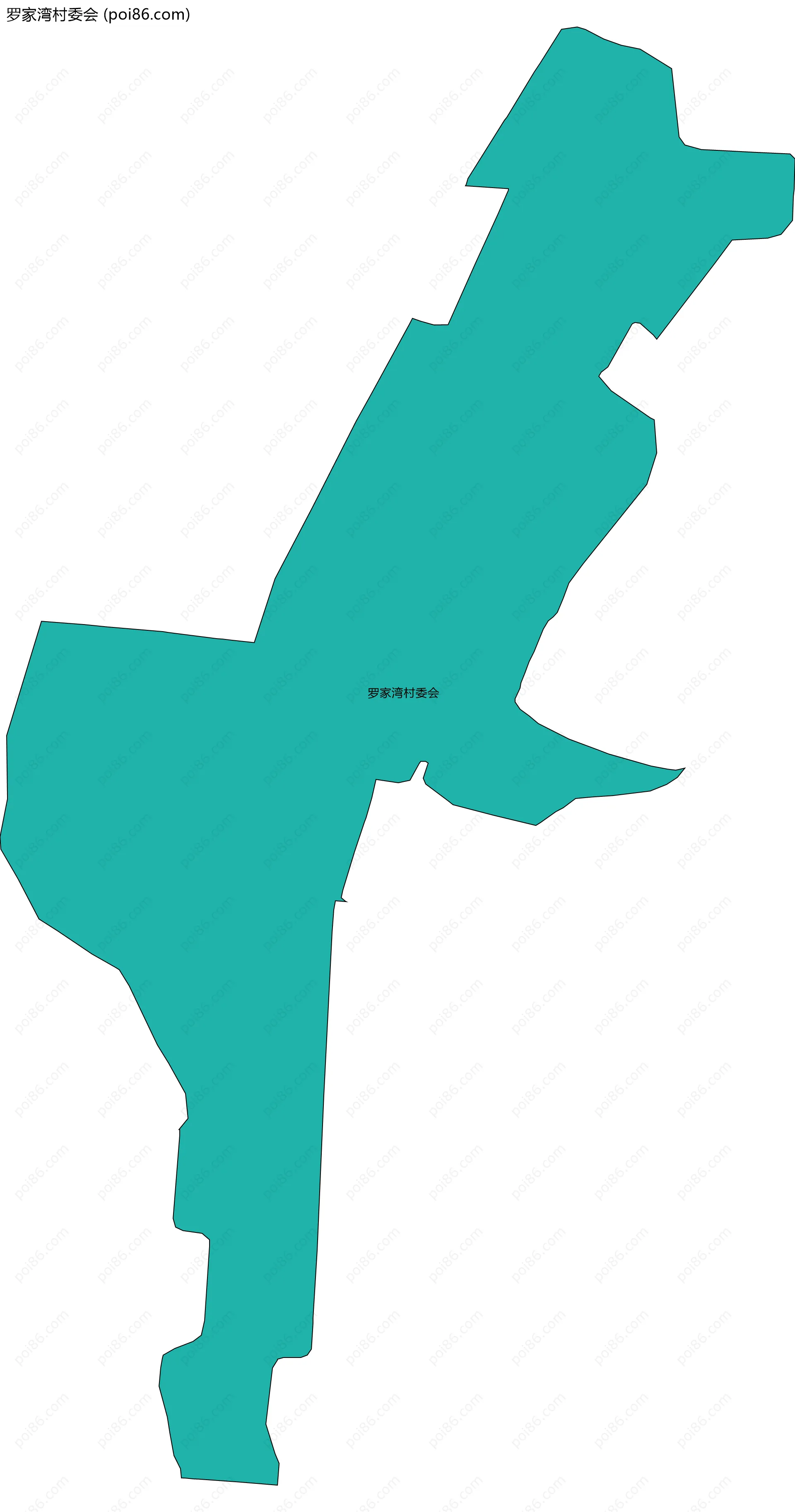 罗家湾村委会边界地图