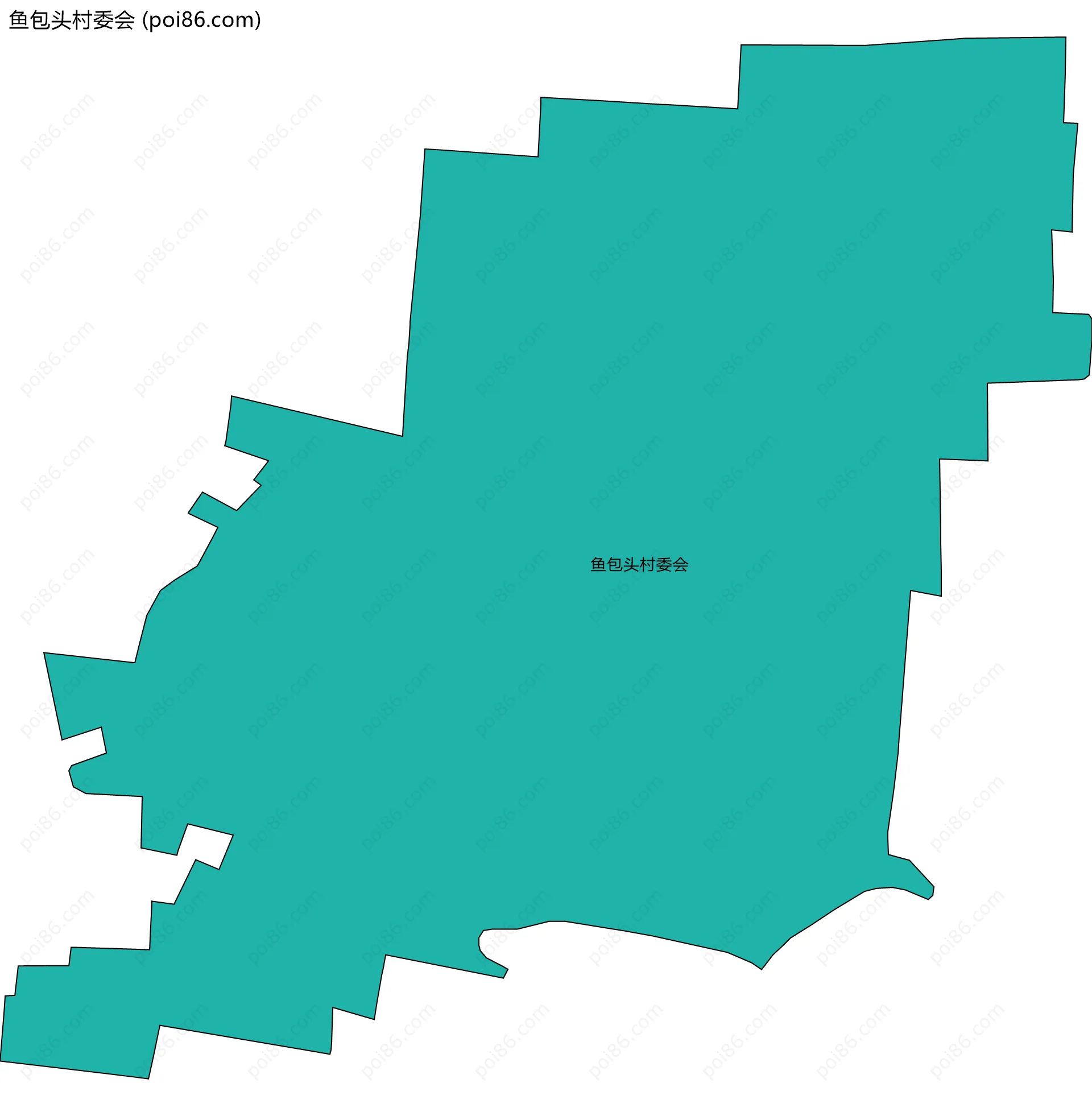 鱼包头村委会边界地图