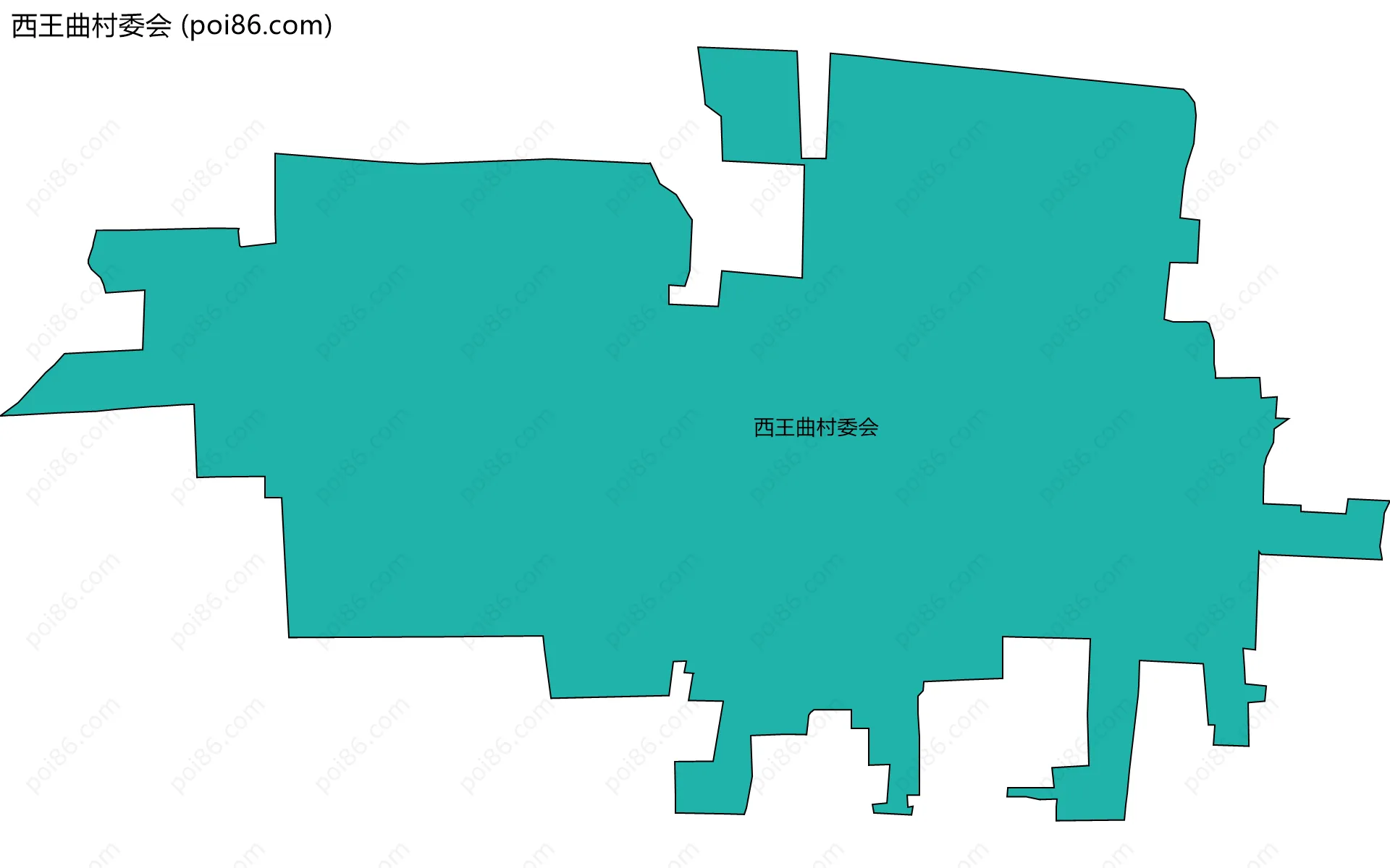 西王曲村委会边界地图