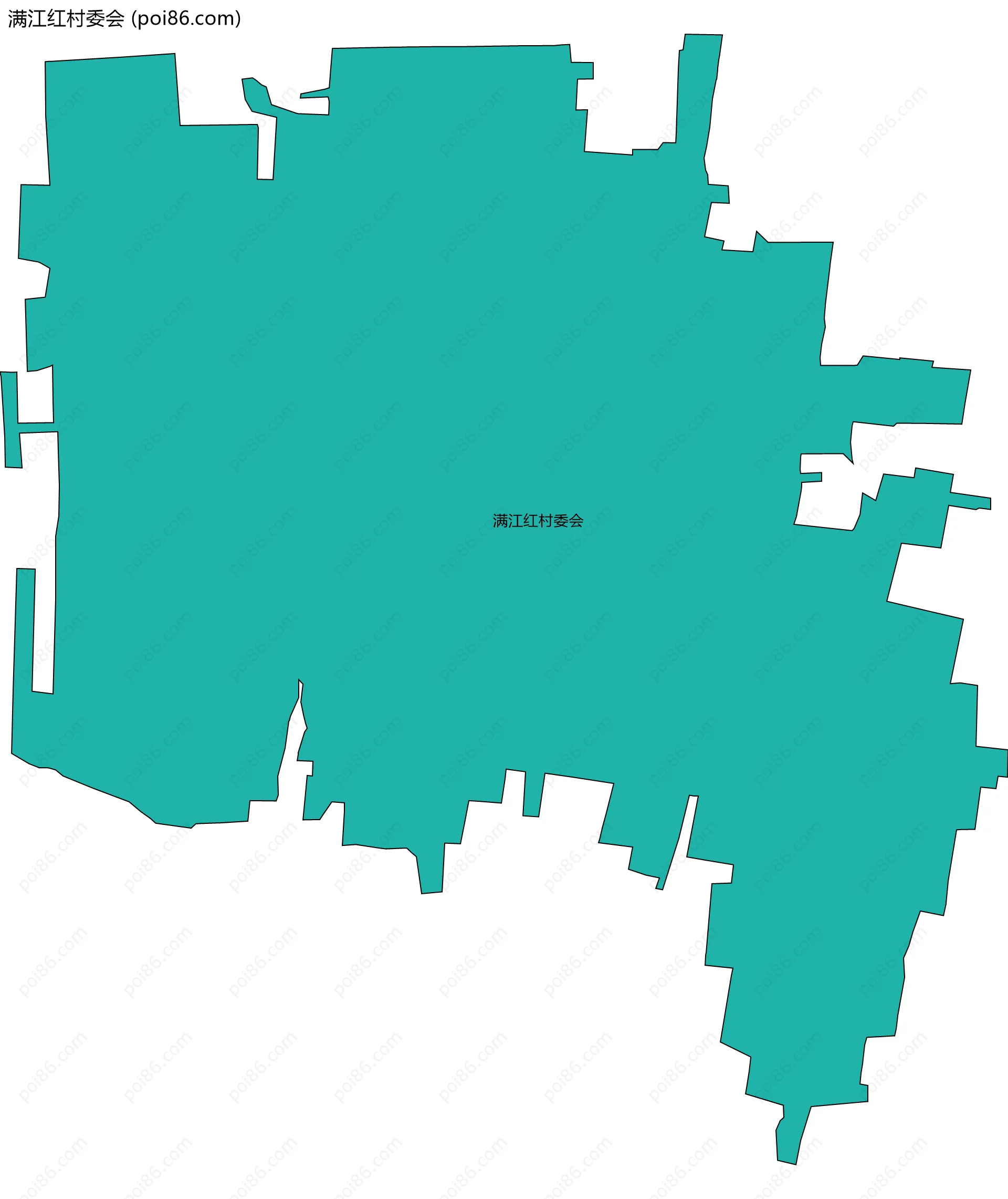 满江红村委会边界地图