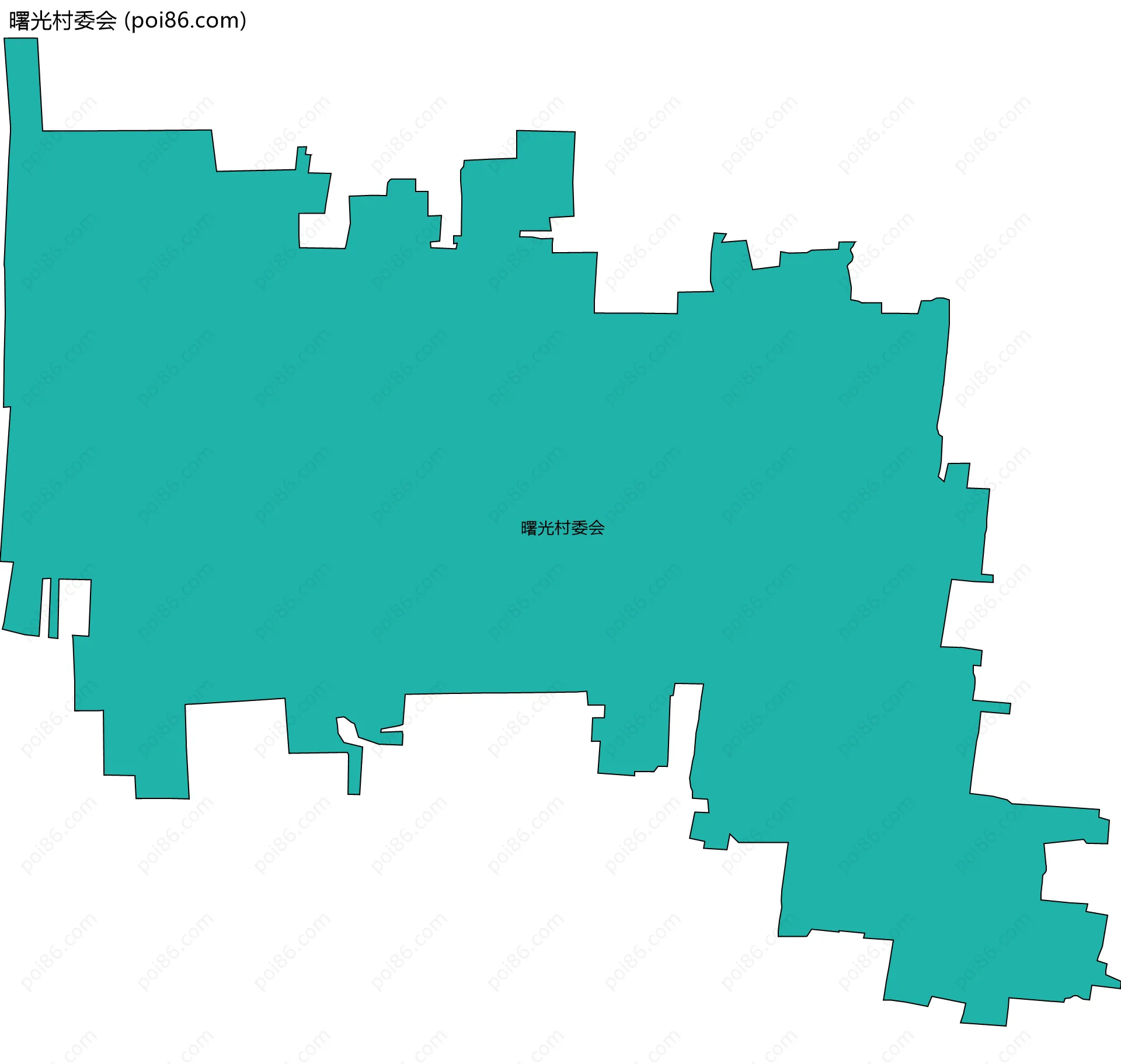 曙光村委会边界地图