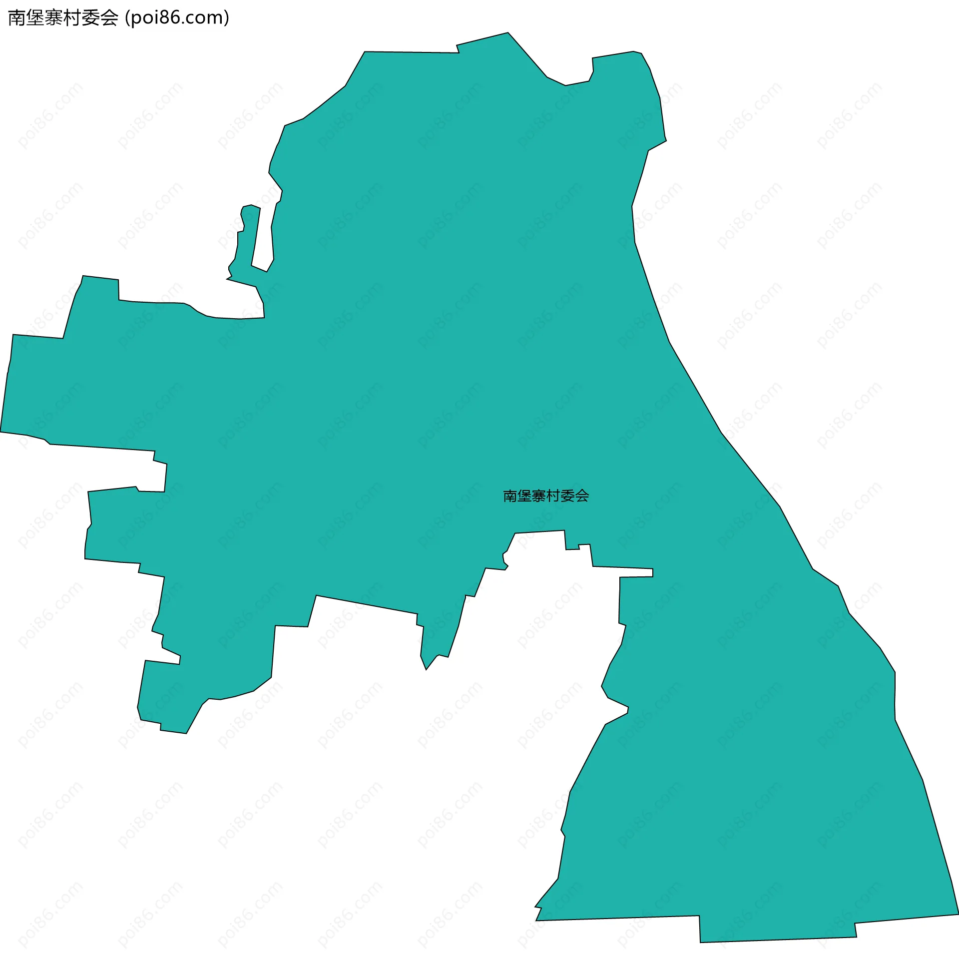 南堡寨村委会边界地图