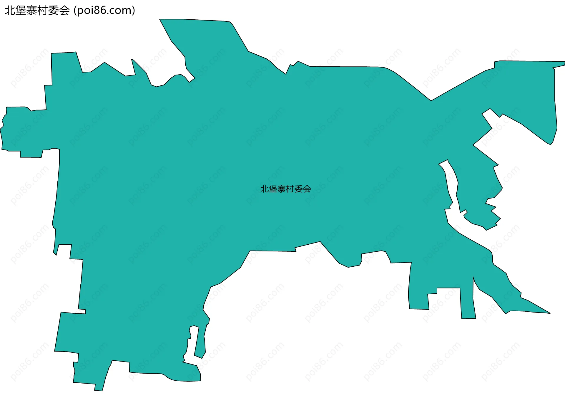 北堡寨村委会边界地图