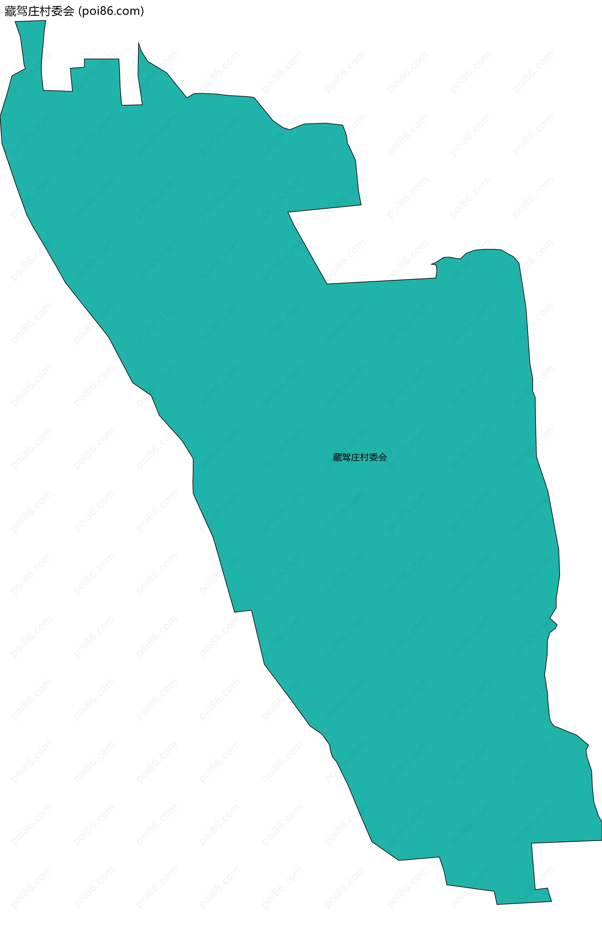 藏驾庄村委会边界地图
