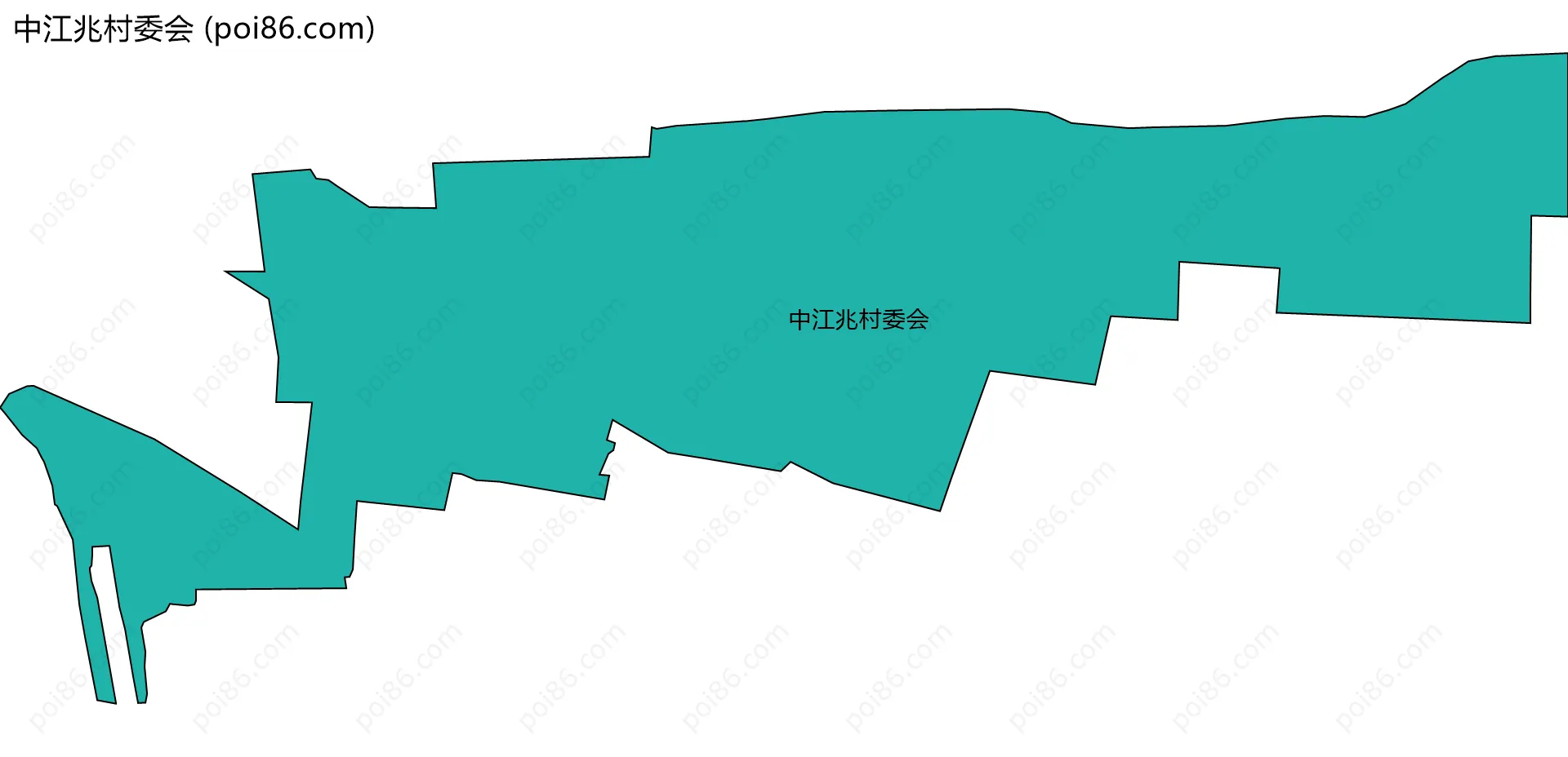中江兆村委会边界地图