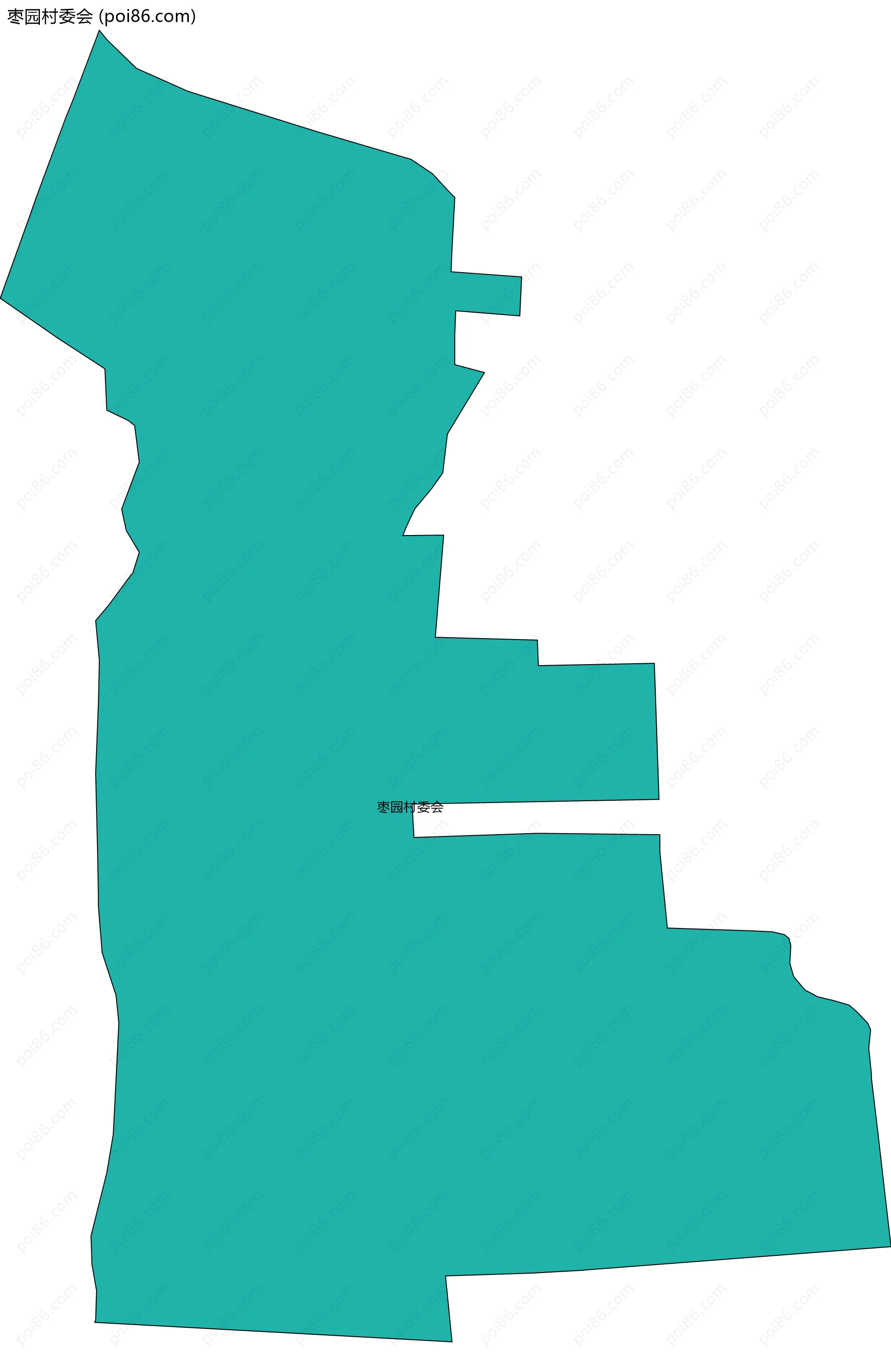 枣园村委会边界地图