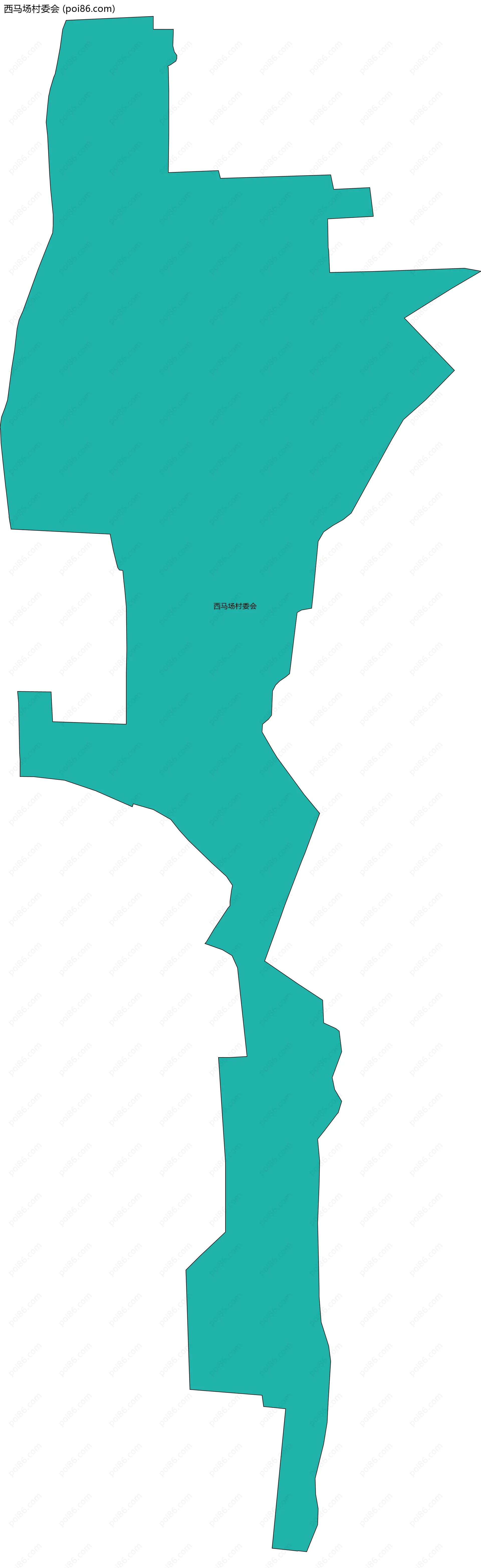 西马场村委会边界地图