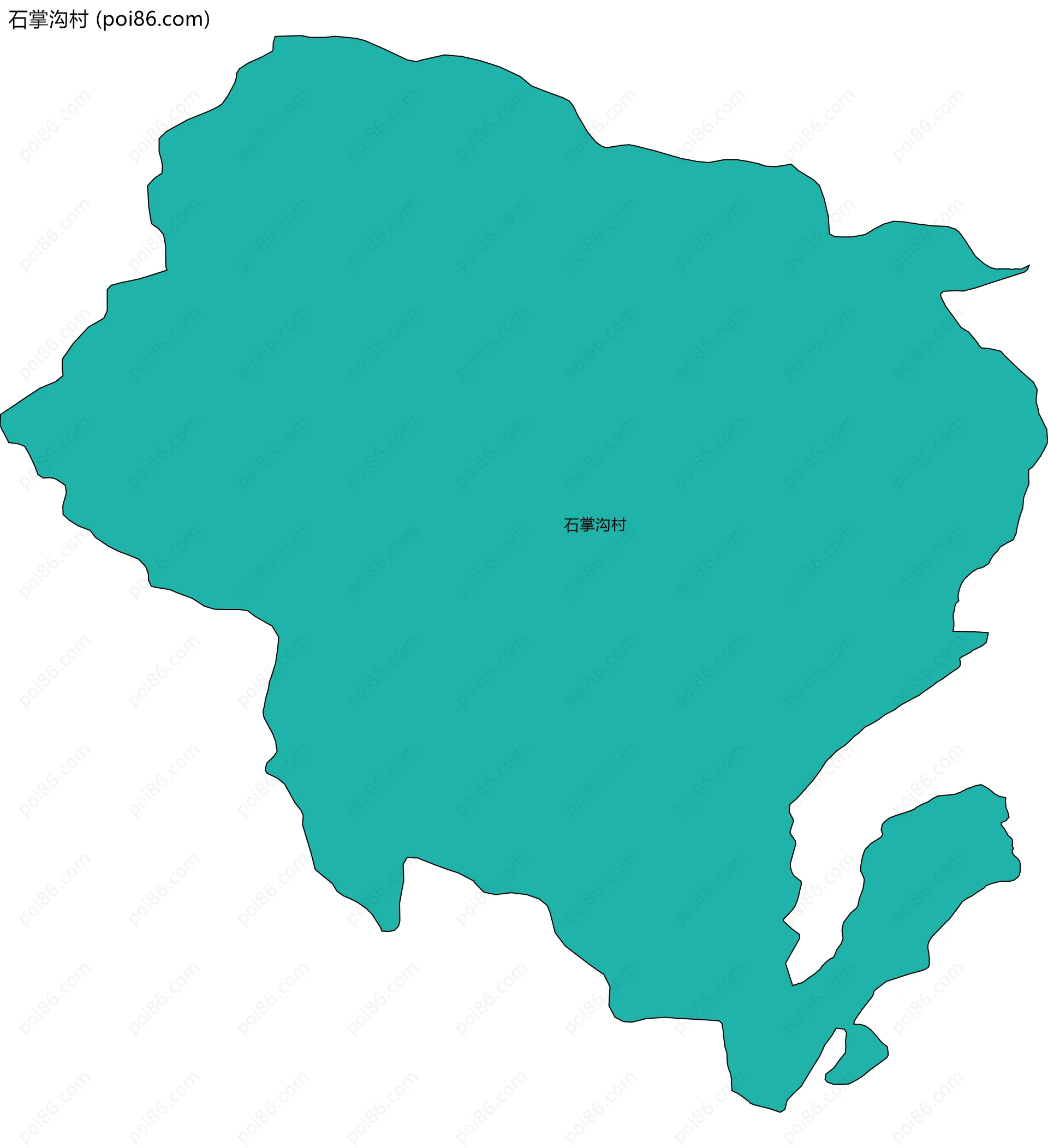 石掌沟村边界地图