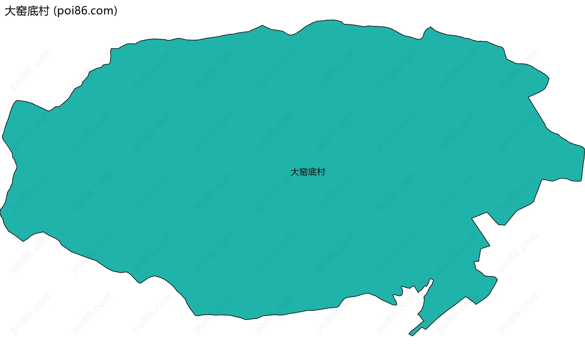 大窑底村边界地图